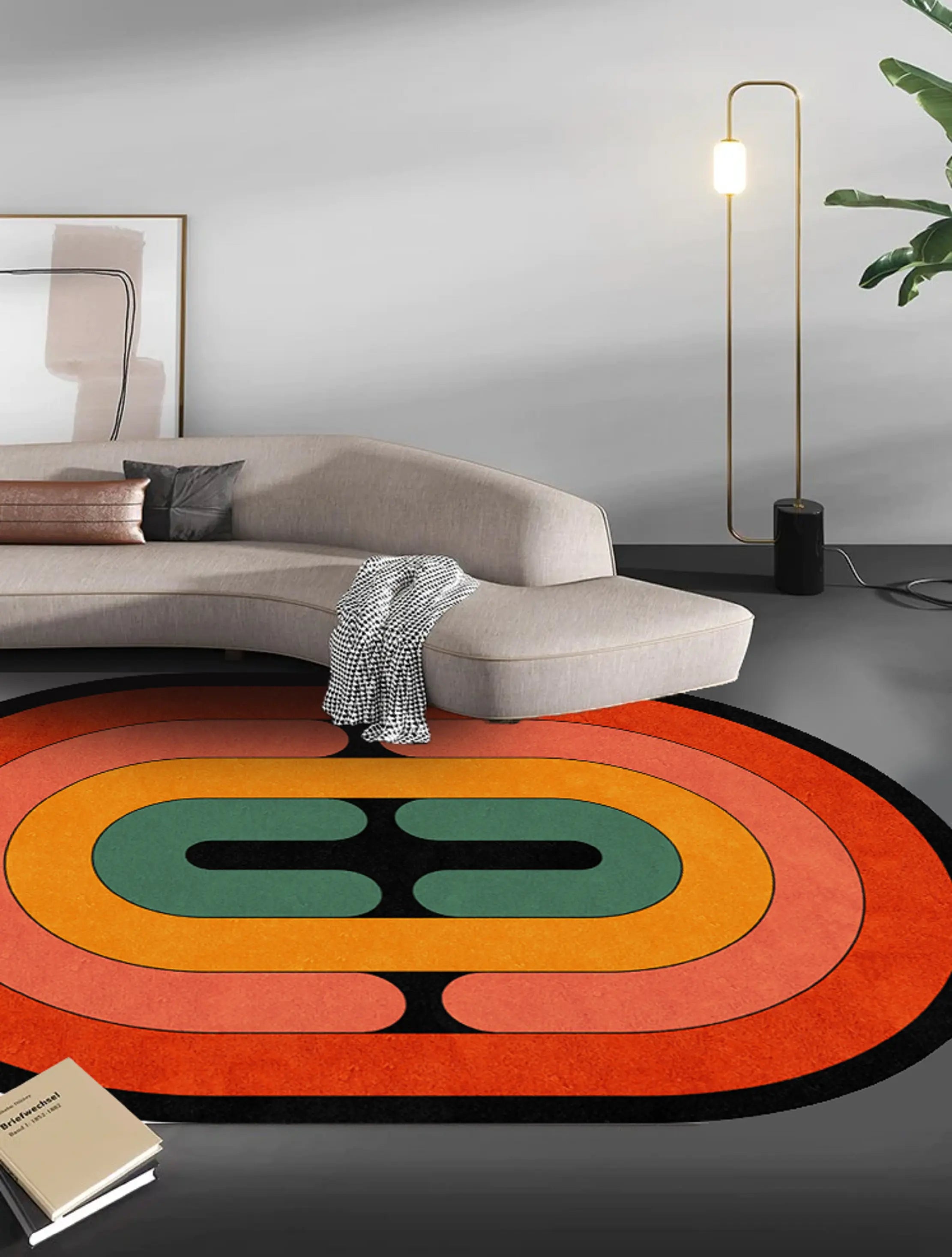 Abstract Orange Rug - Aladdinrugs