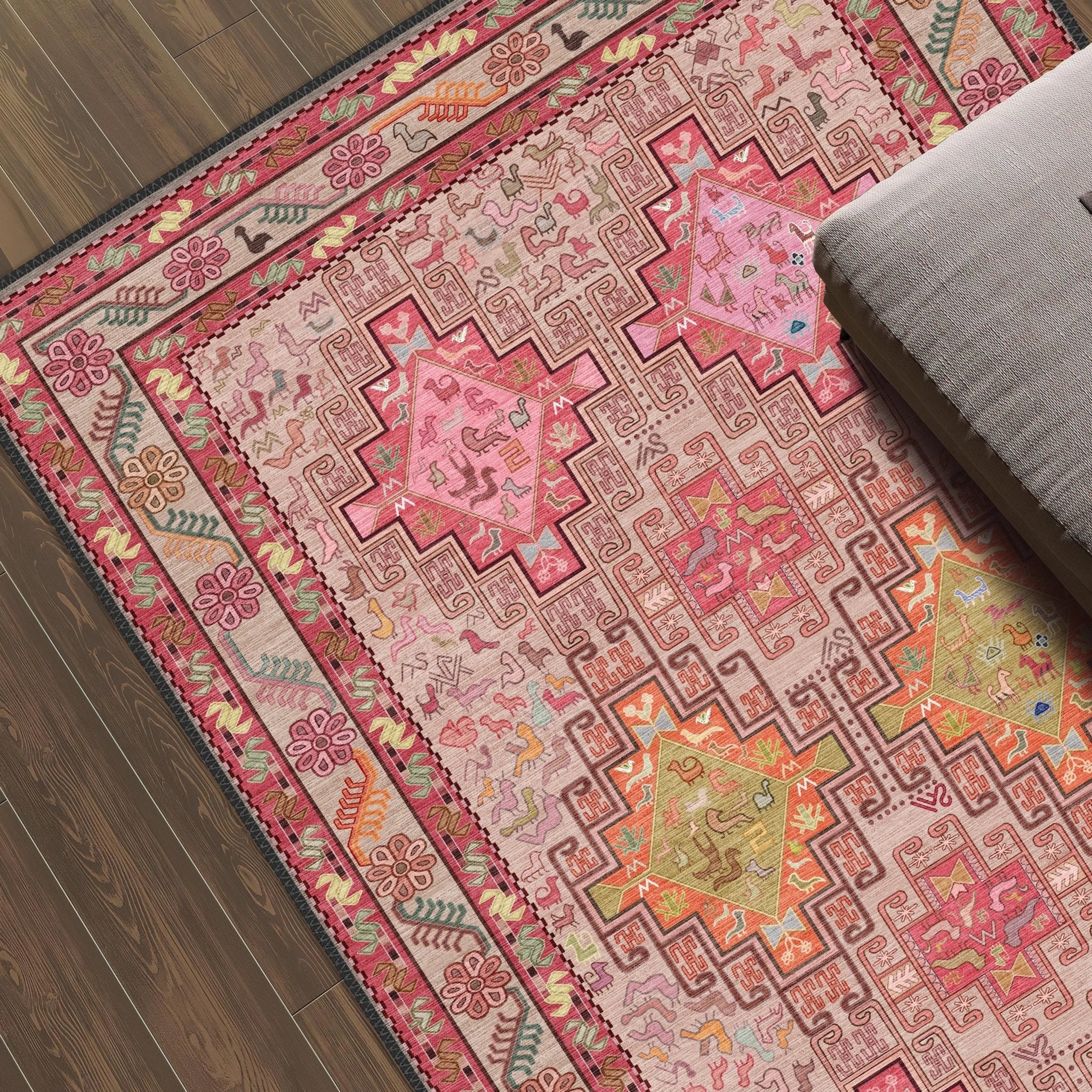 Pink Tribal Rug - Aladdinrugs