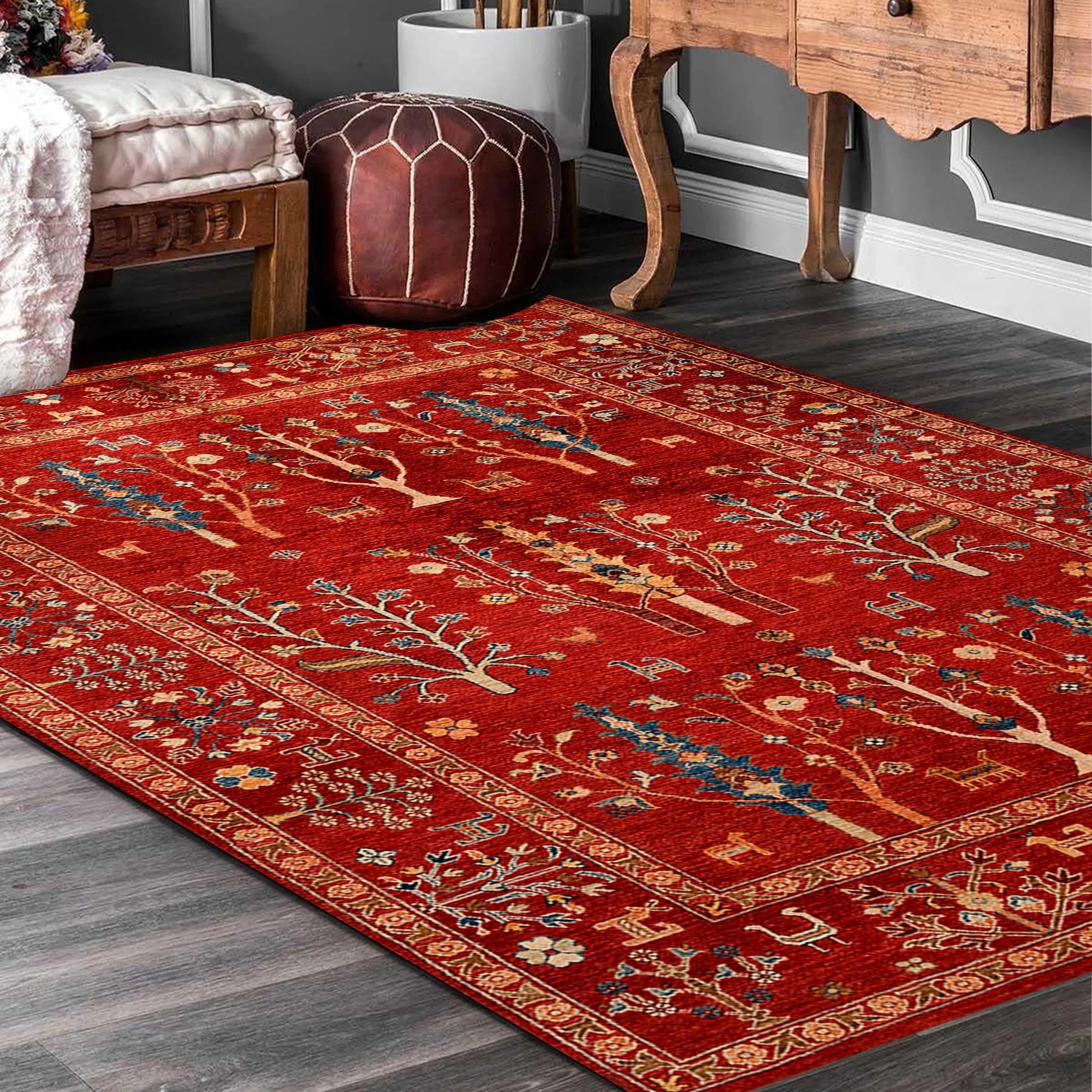 Tree and Animal Motifs - Aladdinrugs