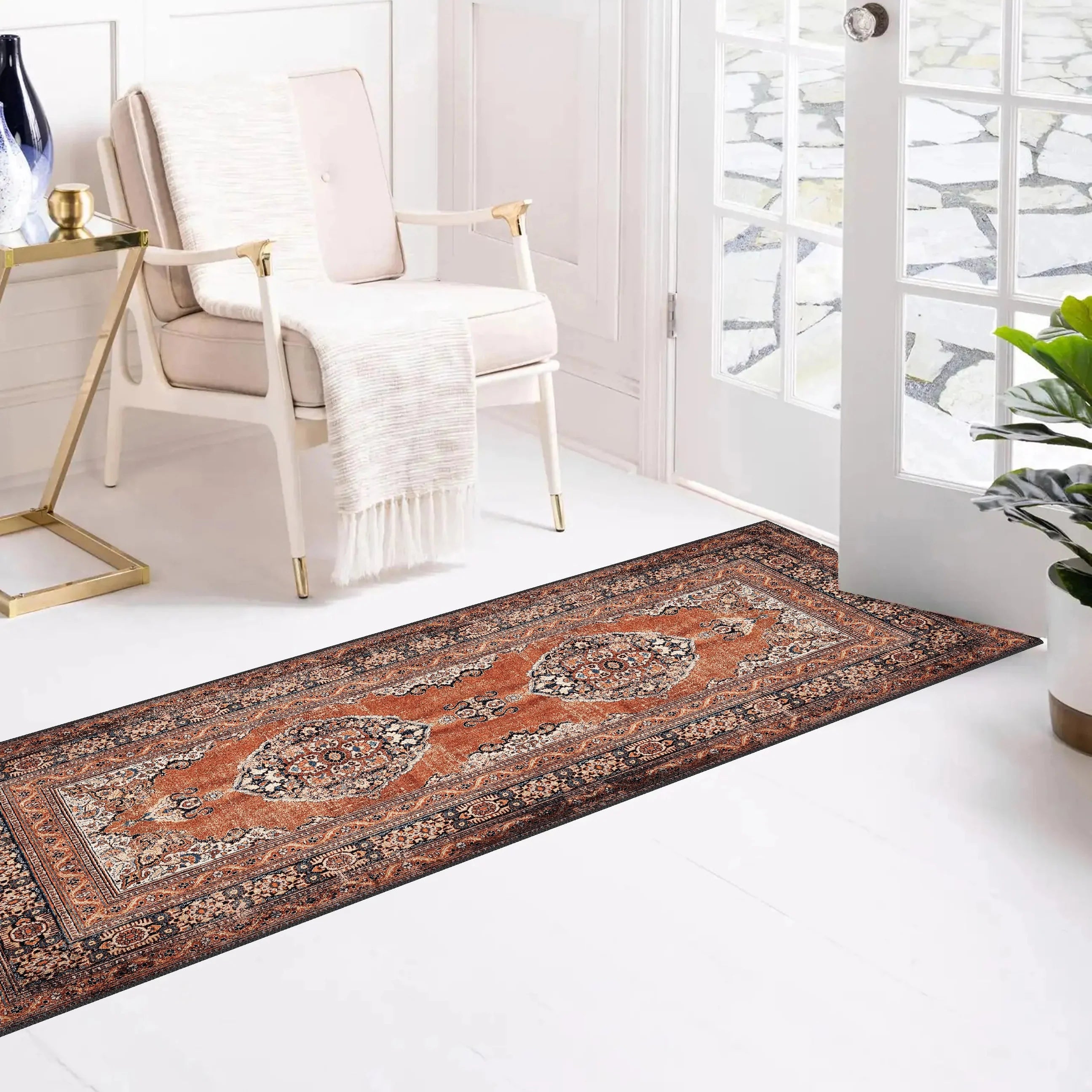 Terracotta Oriental Rug - Aladdinrugs