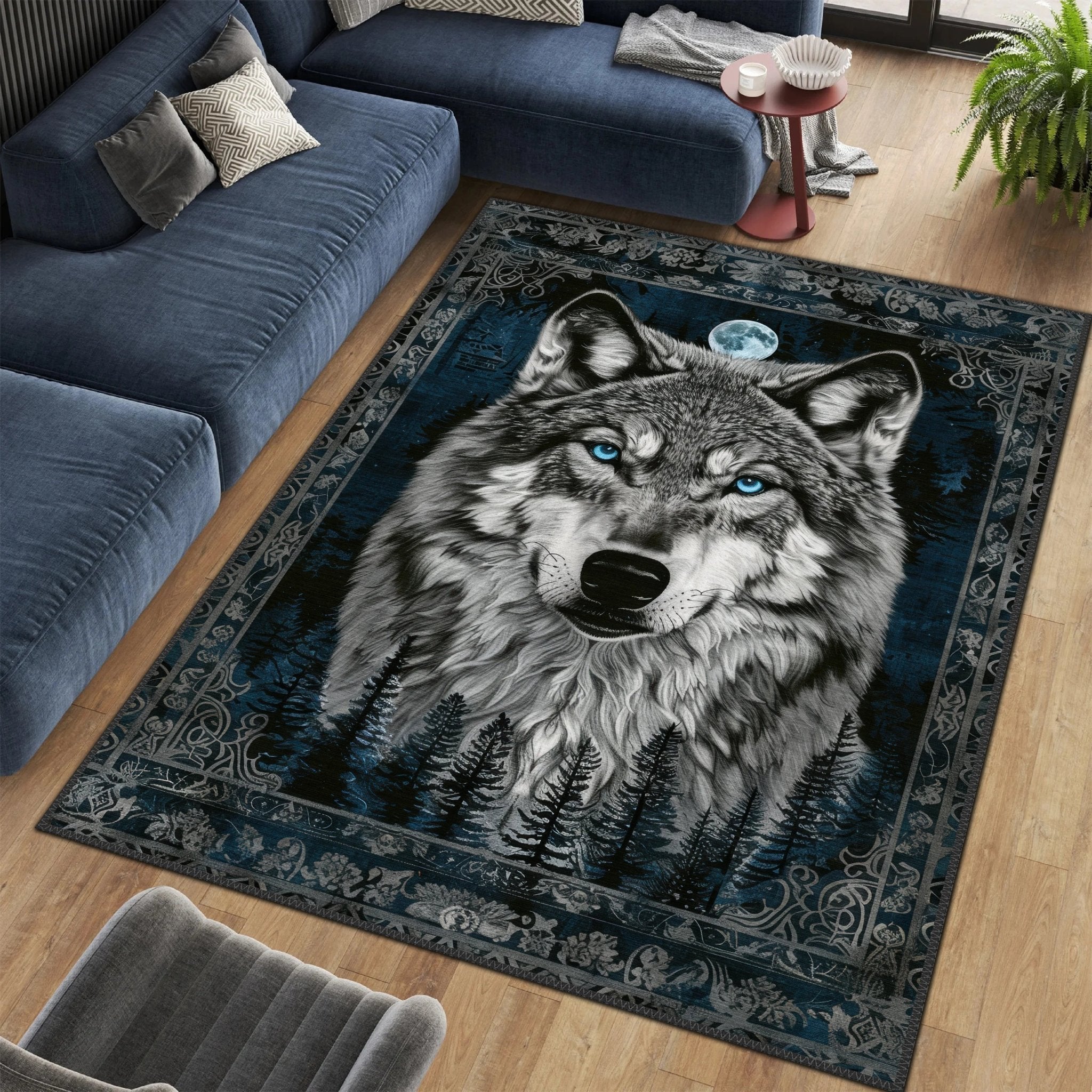 Wolf's Gaze Carpet - Aladdinrugs
