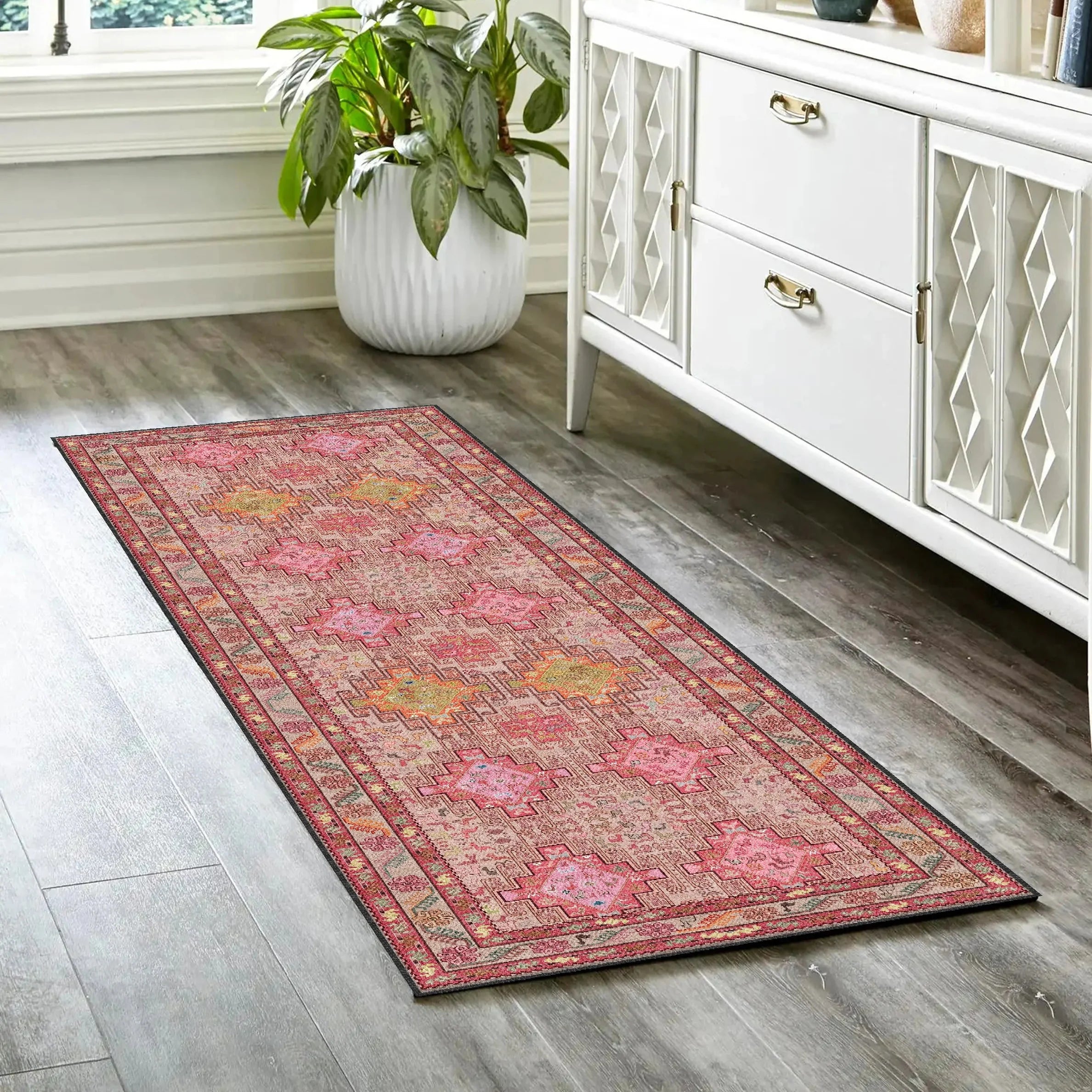 Pink Tribal Rug - Aladdinrugs