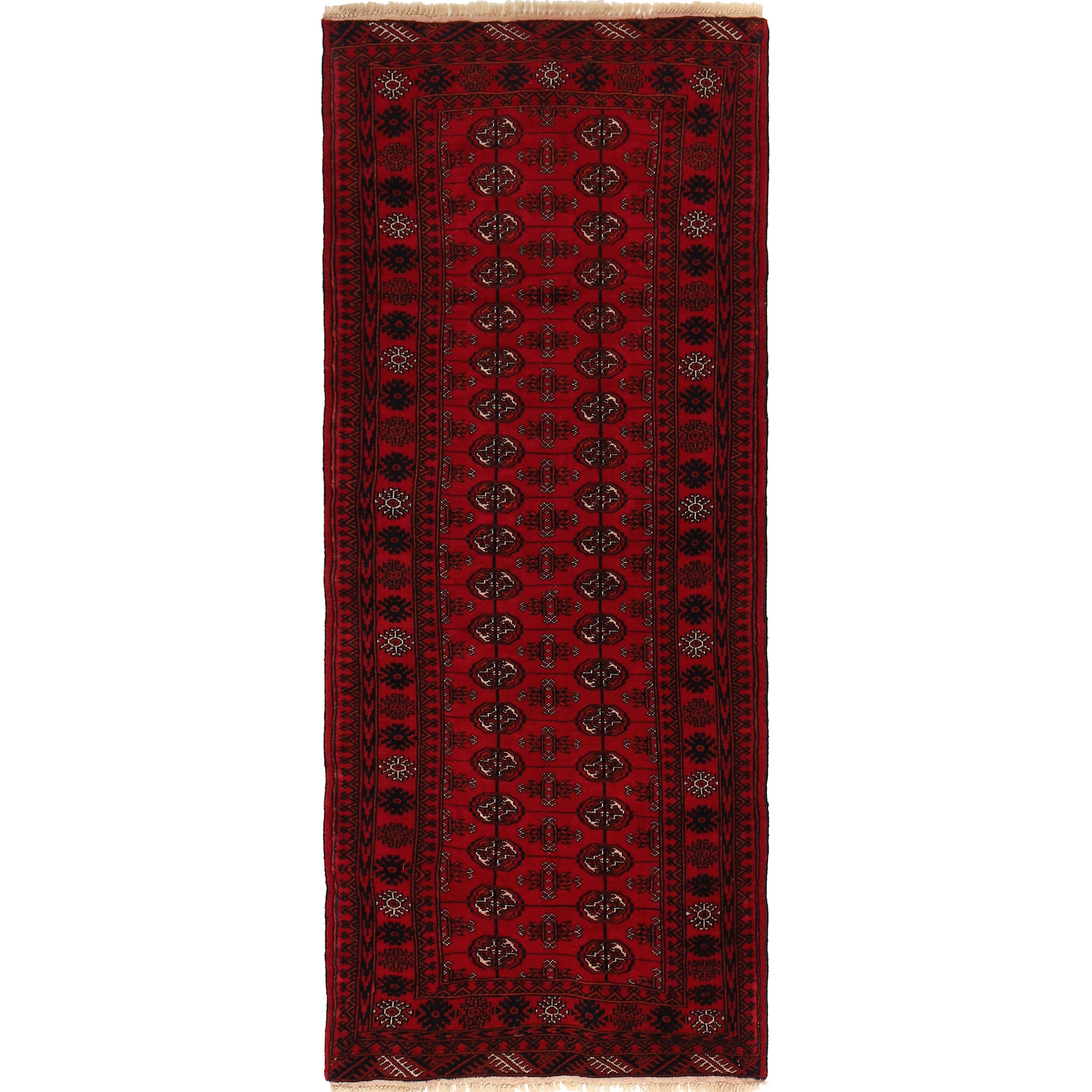 Handmade Wool Bokhara Runner 77 x 191 cm (ID G22936)