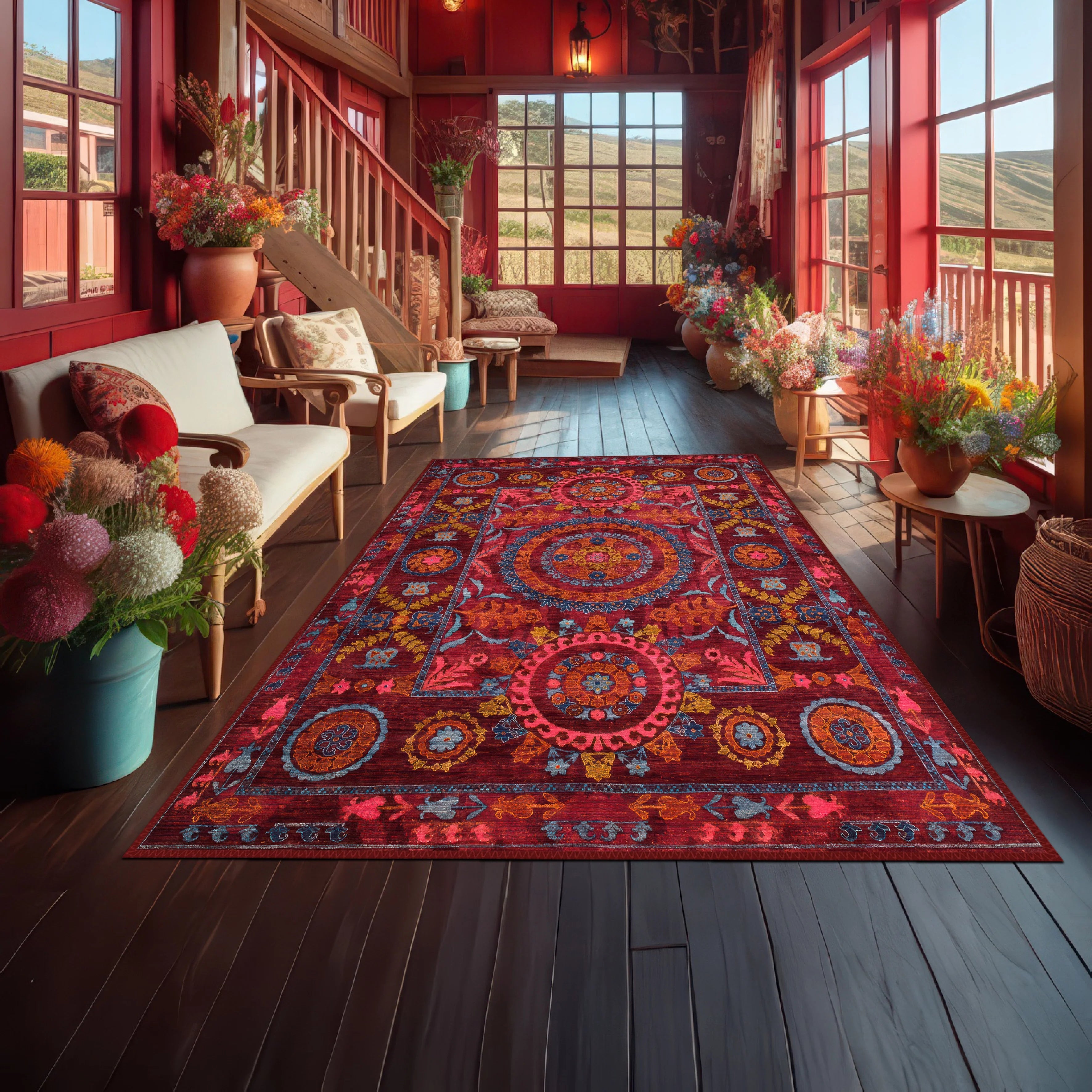 Opulent Red Carpet - Aladdinrugs