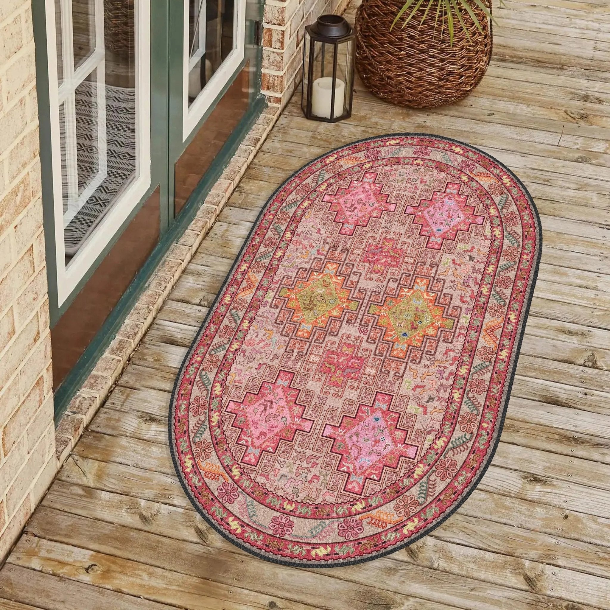 Pink Tribal Rug - Aladdinrugs