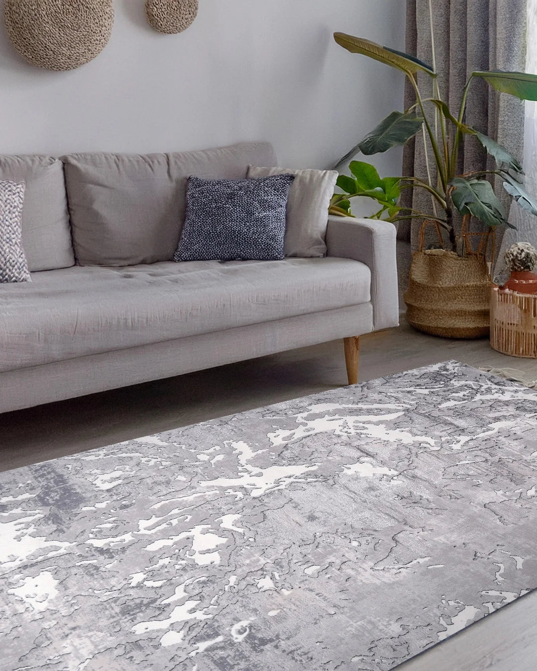 Ruby Abstract Marble Rug