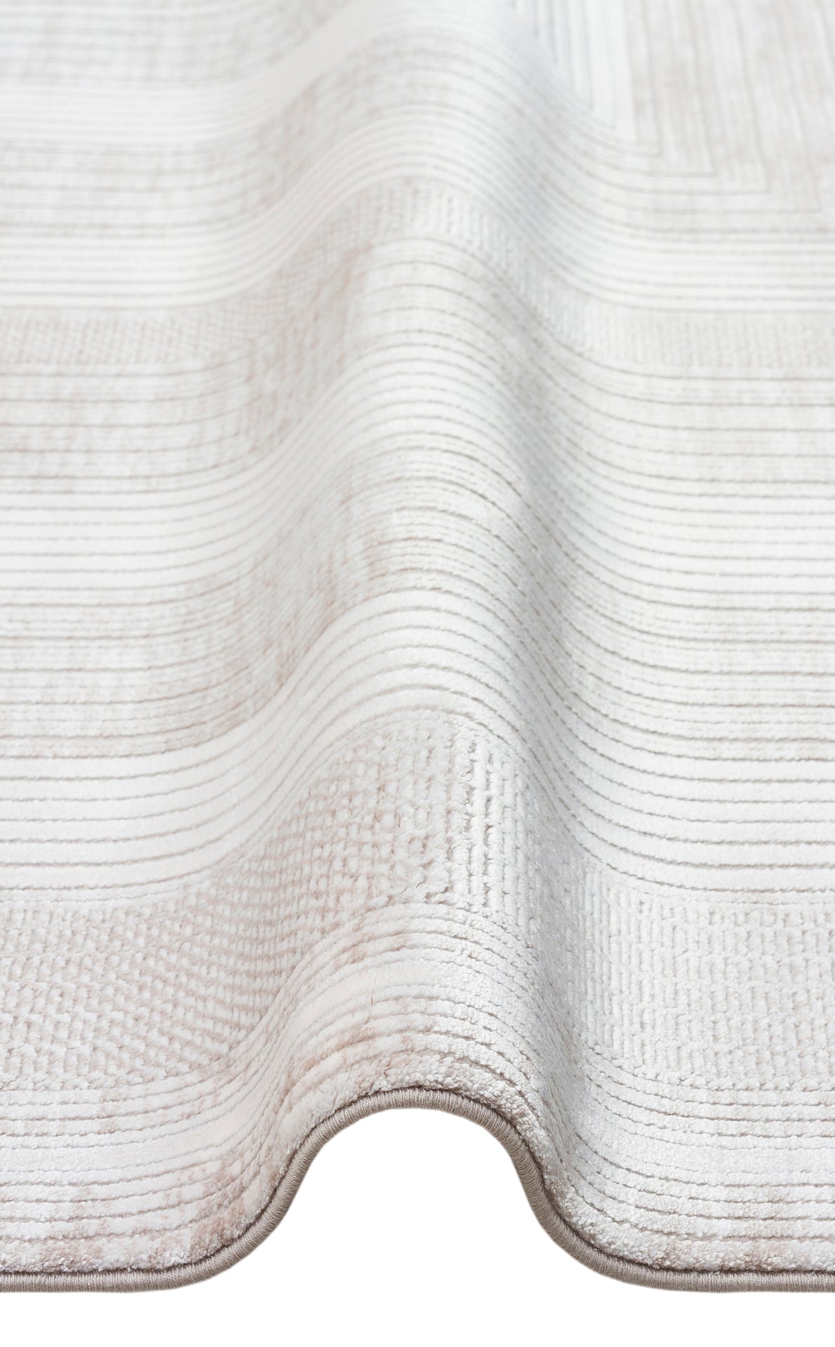 Ivory Depth Lines Rug | Modern Neutral Geometric Area Rug
