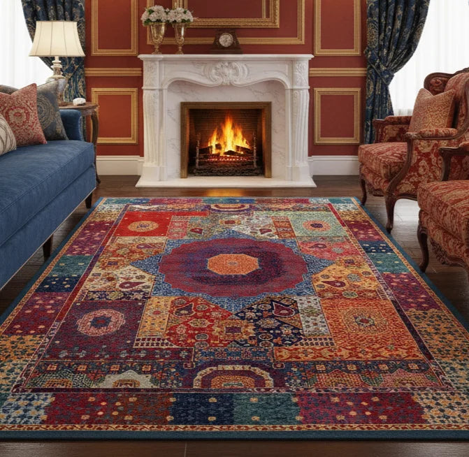 Colorful Patchwork Area Rug - KL 422