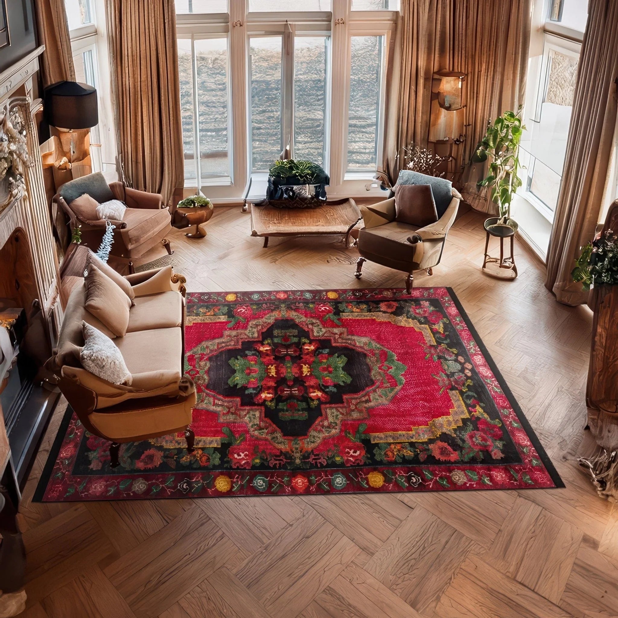 Karabakh Floral Rug - Aladdinrugs