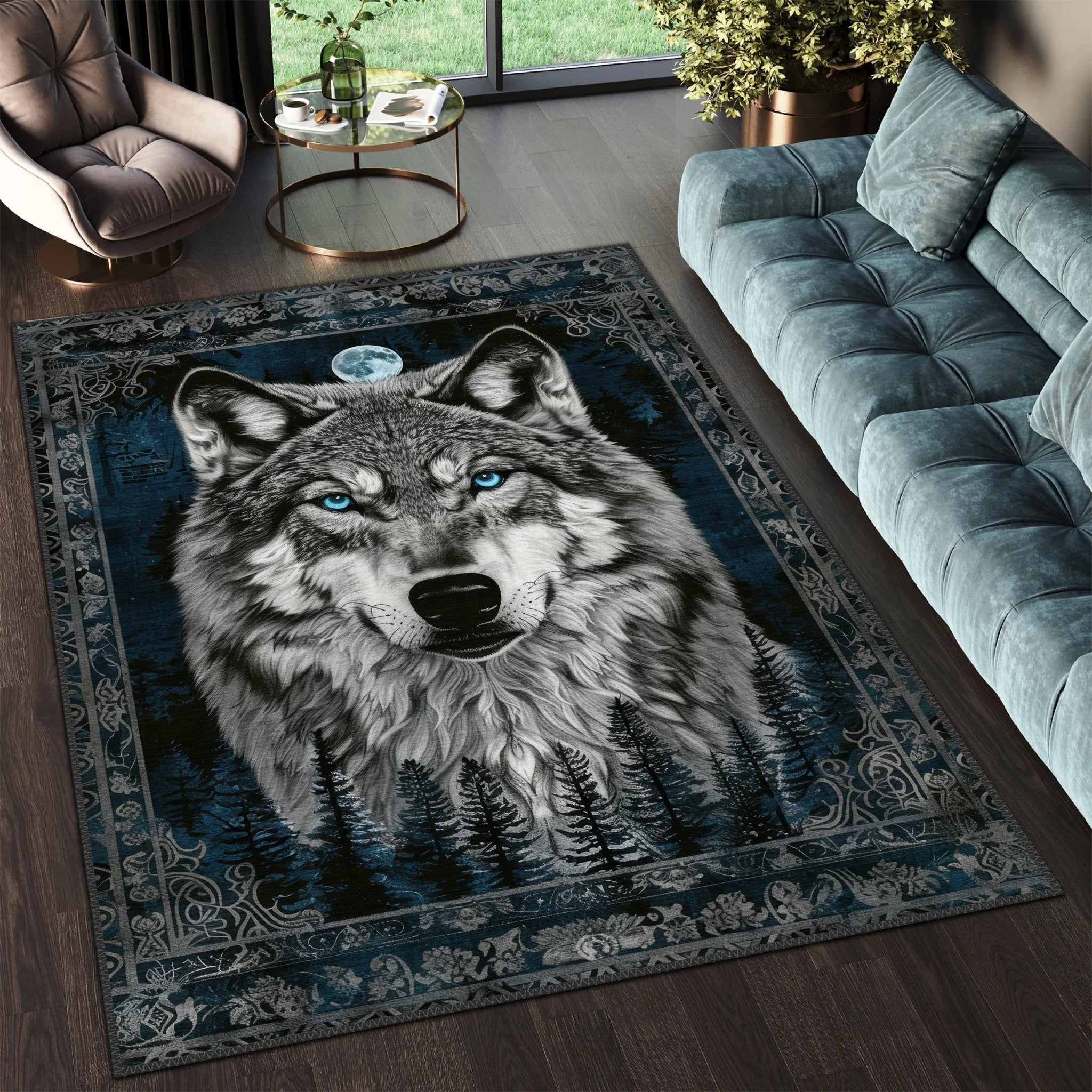Wolf's Gaze Carpet - Aladdinrugs