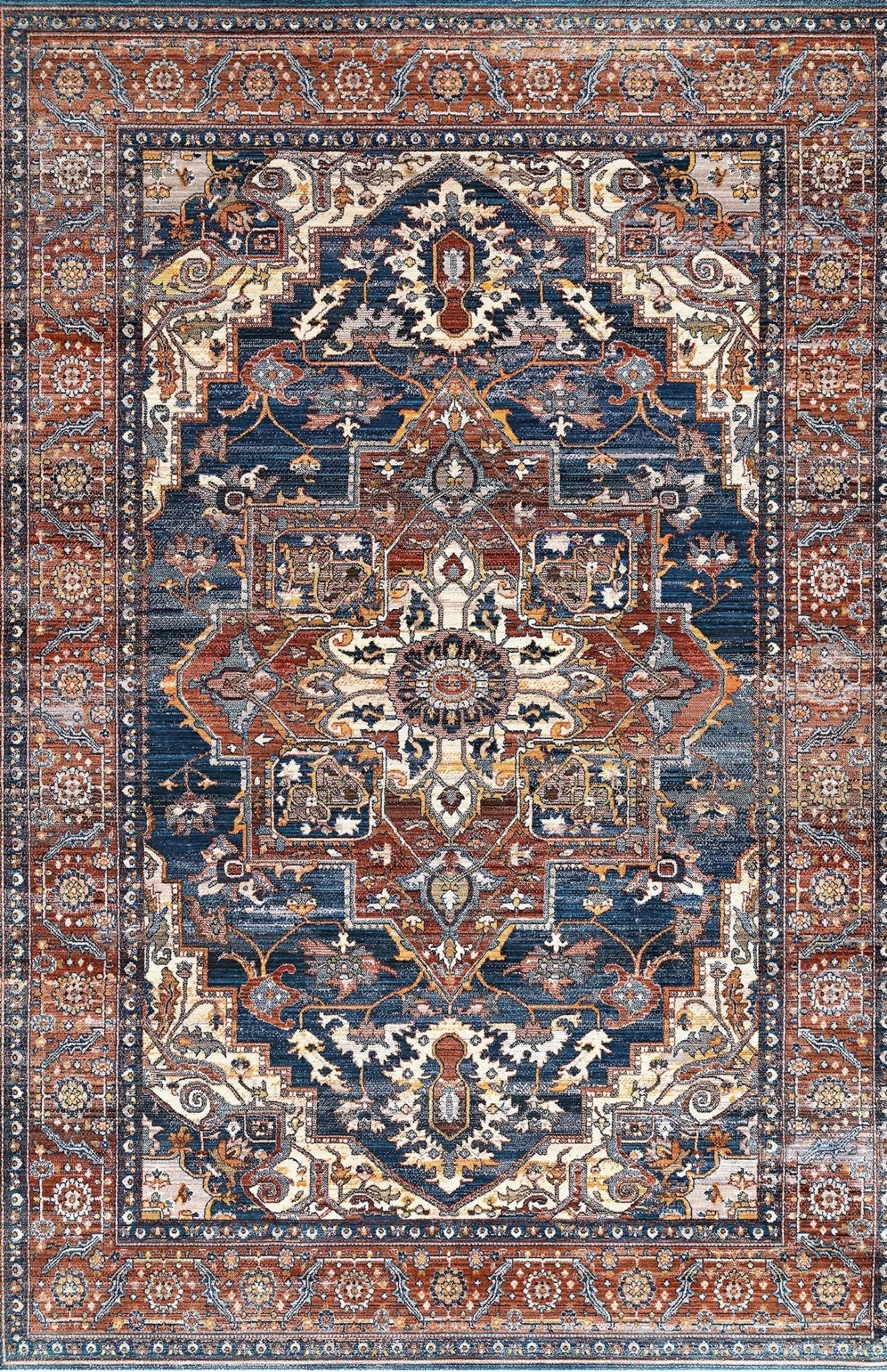 Navy Blue Persian Rug - Aladdinrugs