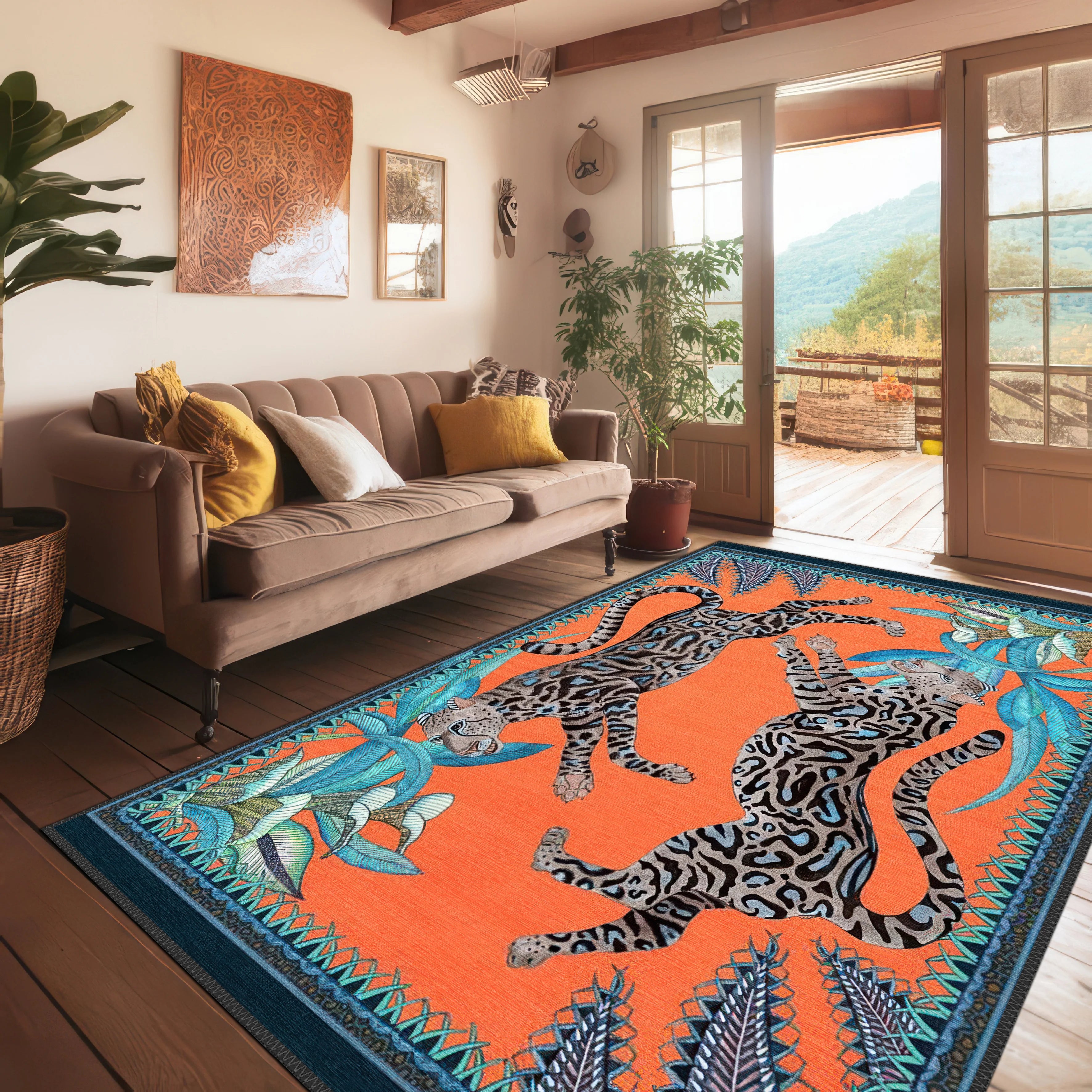 Artistic Leopard Rug - Aladdinrugs