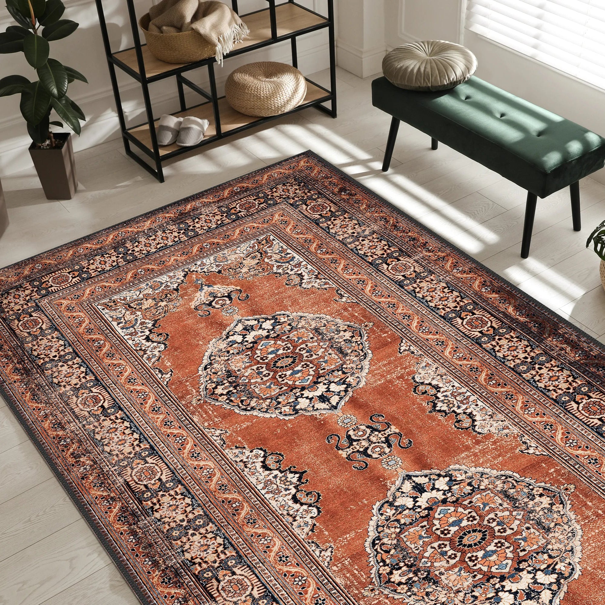 Terracotta Oriental Rug - Aladdinrugs