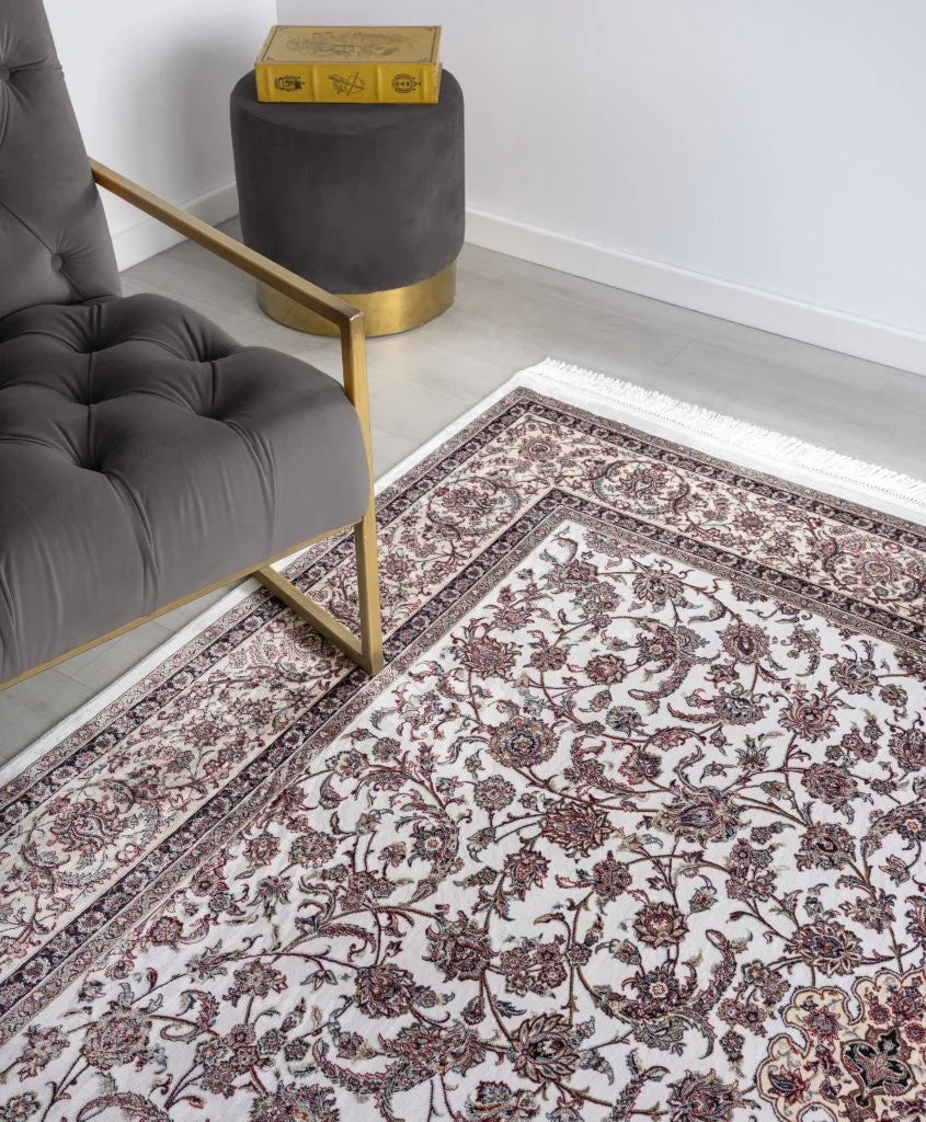 Minyatur Persian Rosette Cream Rug