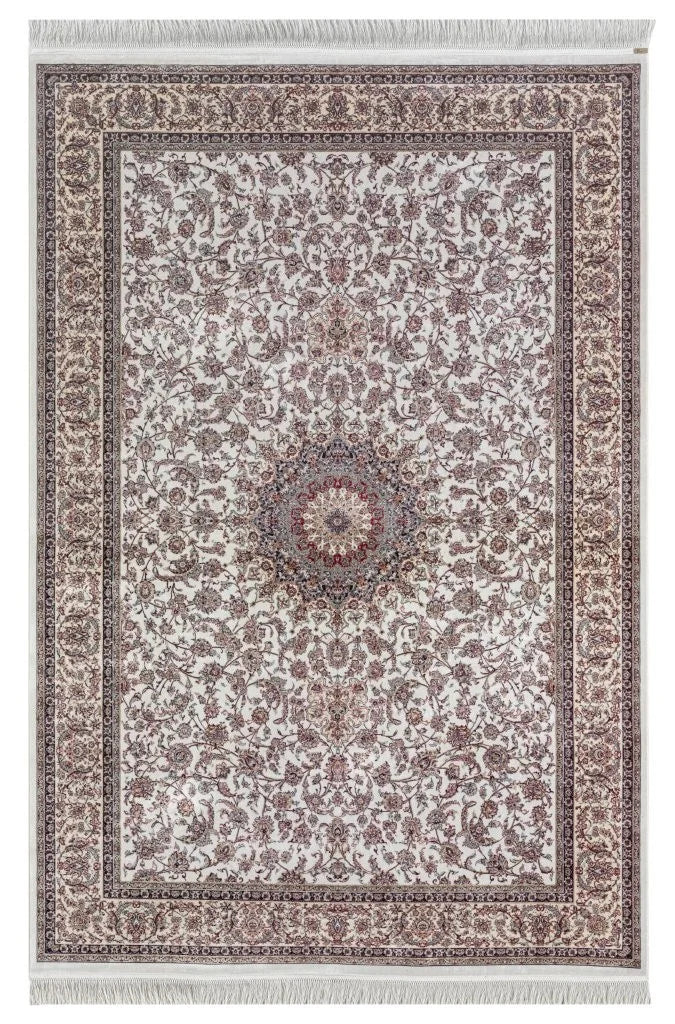 Minyatur Persian Rosette Cream Rug