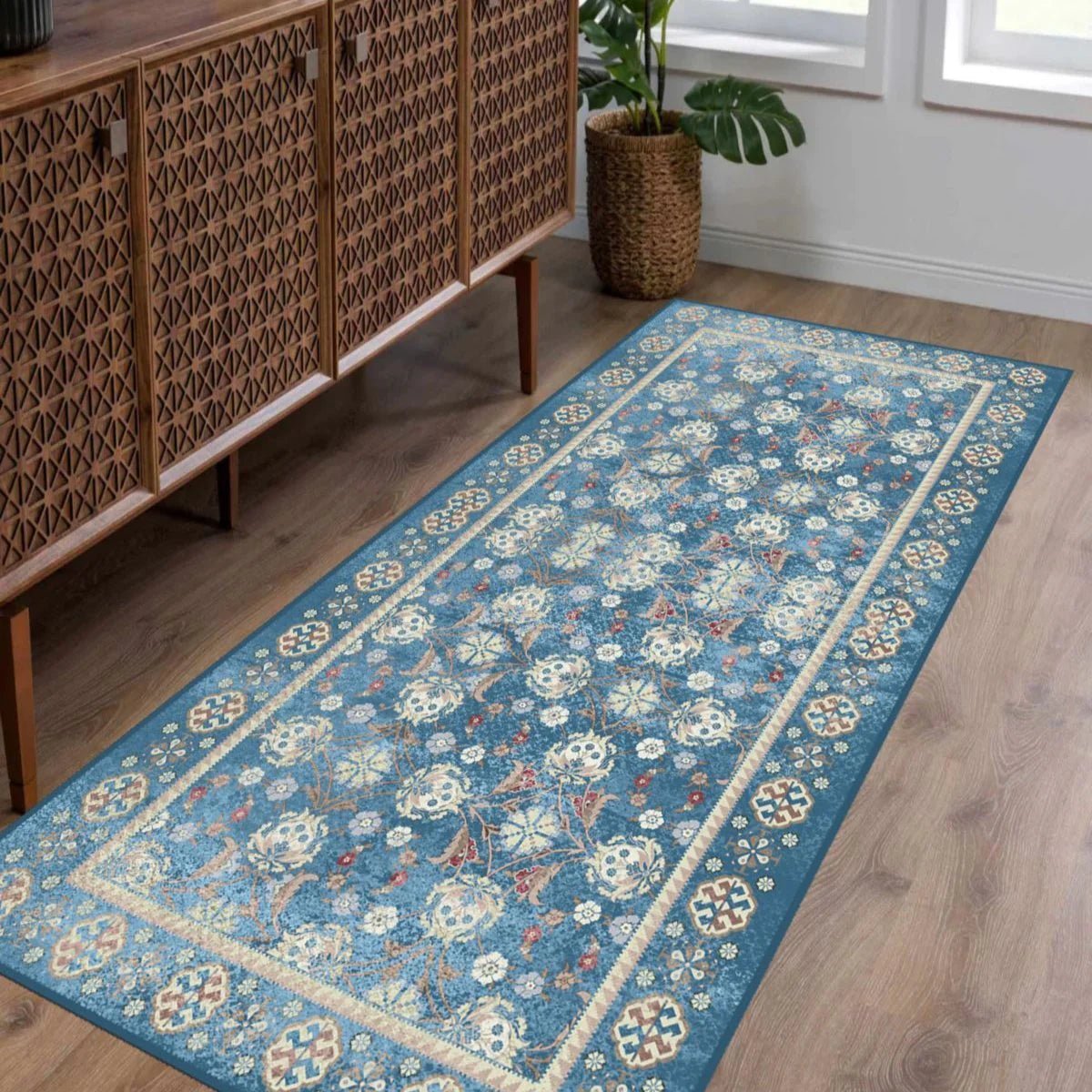 Blue Oushak Rug - Aladdinrugs