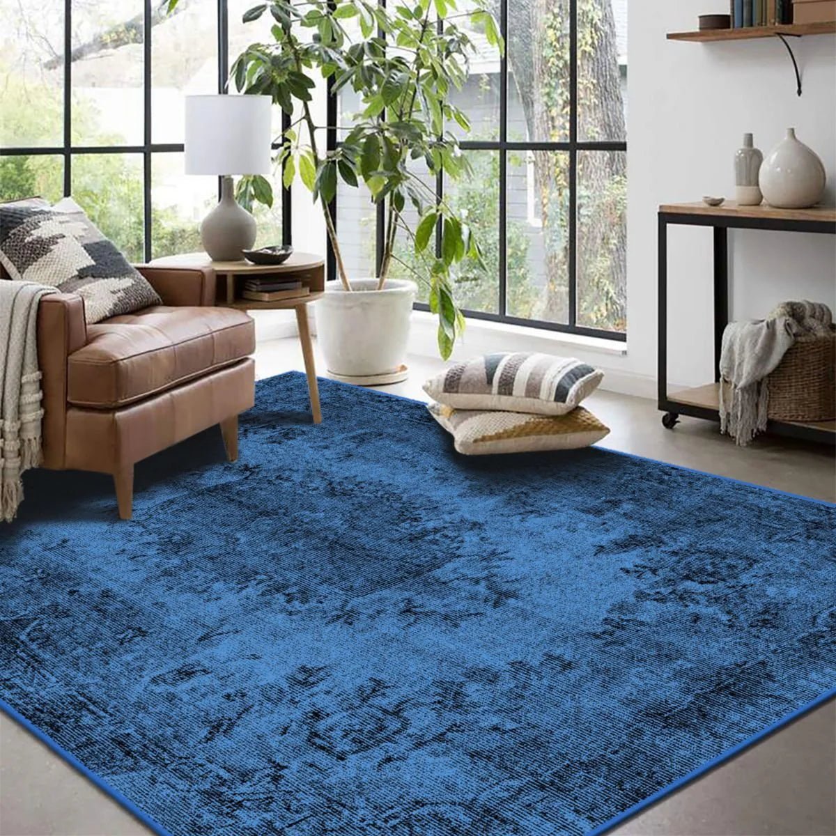 Dark Blue Runner - Aladdinrugs
