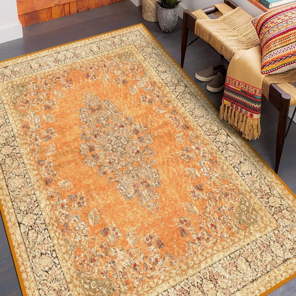 Warm Orange Carpet - Aladdinrugs