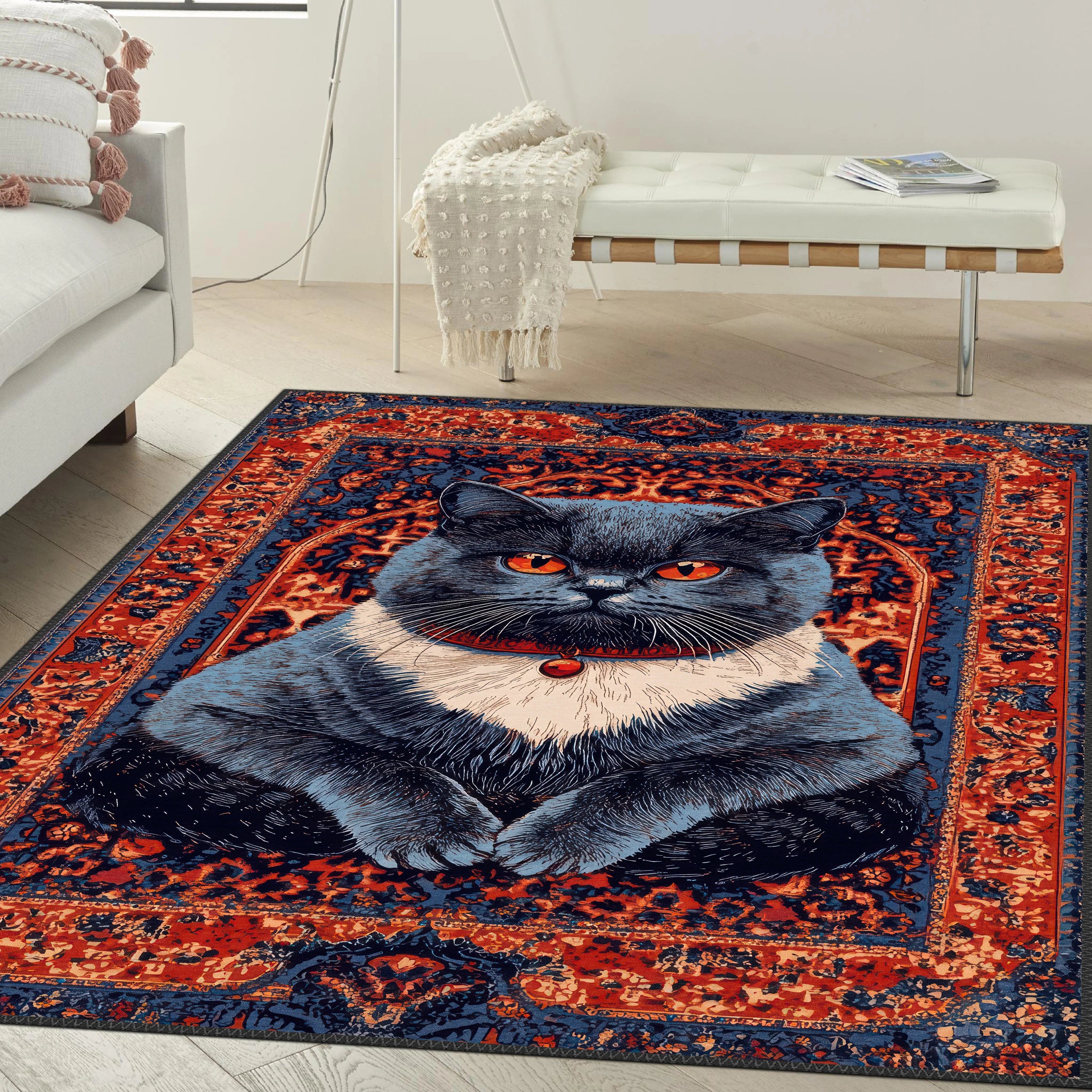 Majestic Cat Rug - Aladdinrugs