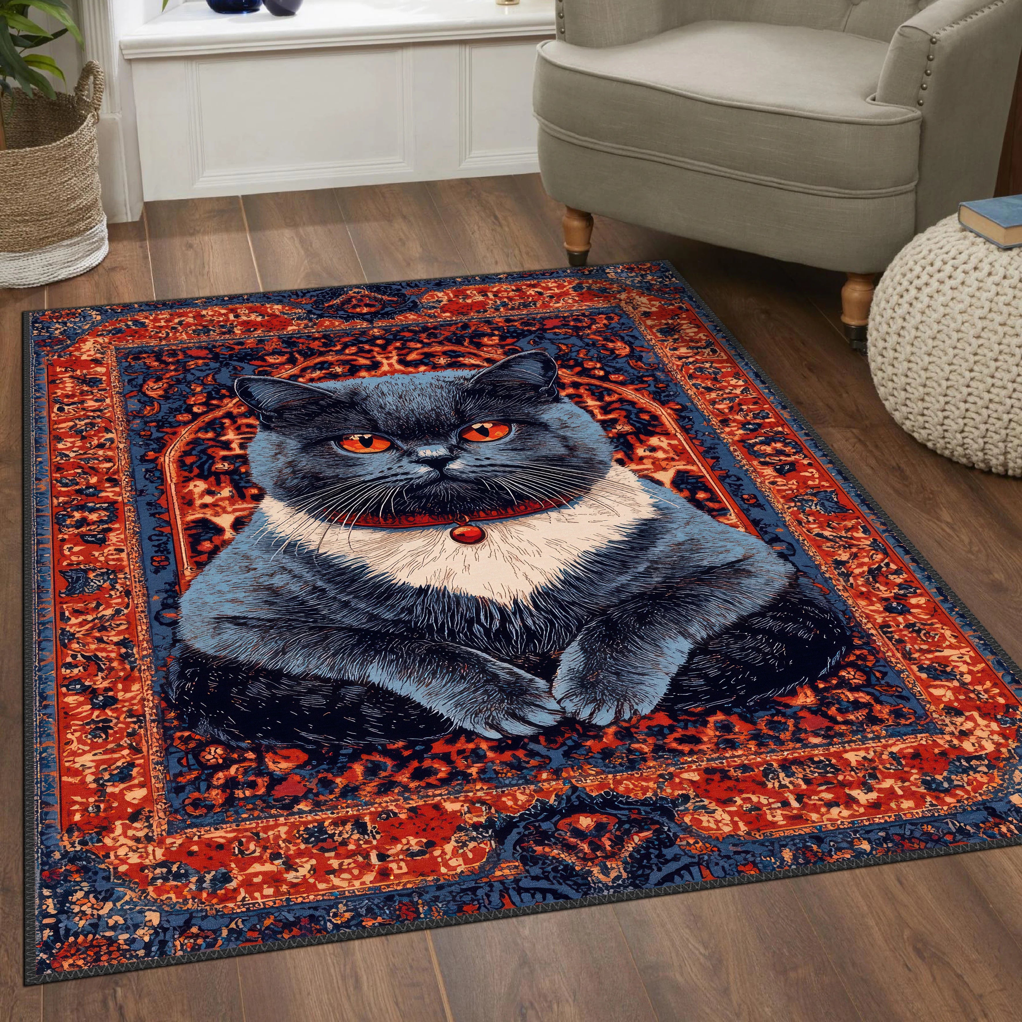 Majestic Cat Rug - Aladdinrugs