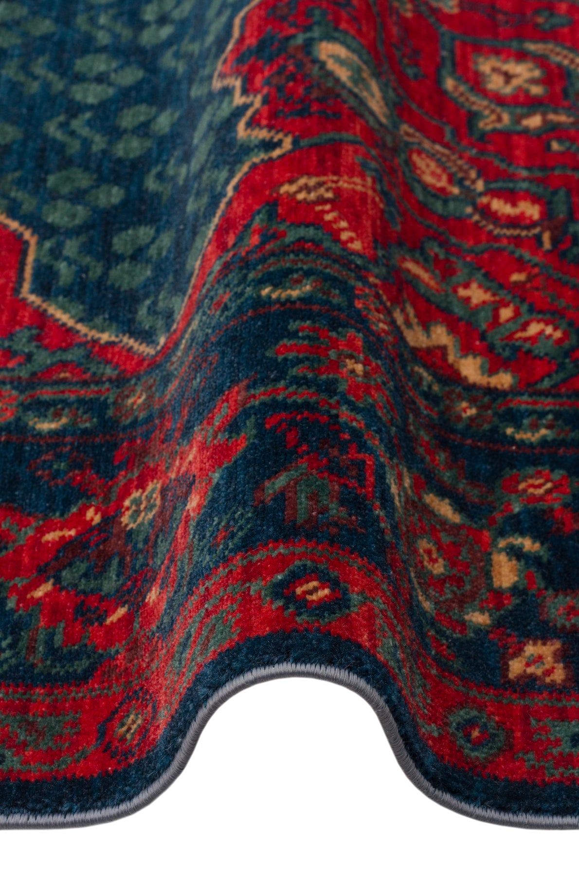Medallion Oriental Rug Navy Red Persian Style Area Rug