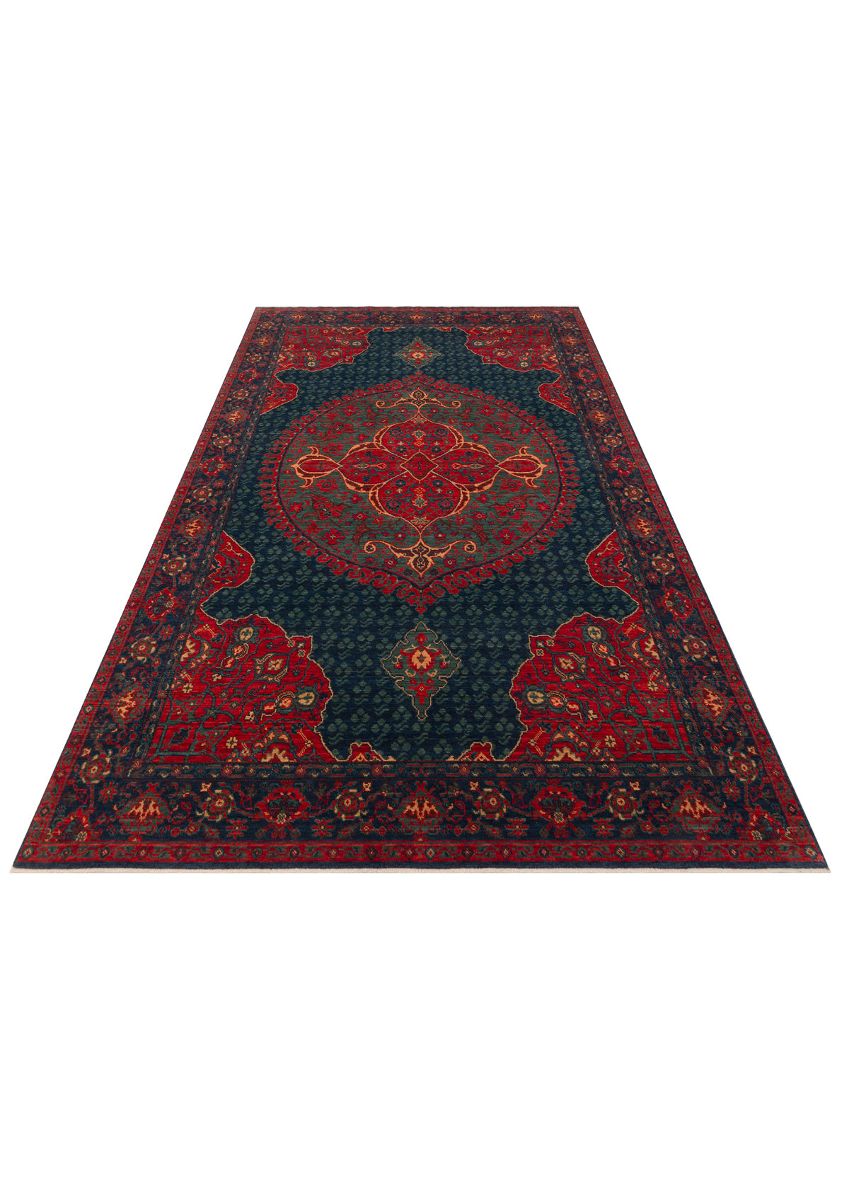Medallion Oriental Rug Navy Red Persian Style Area Rug