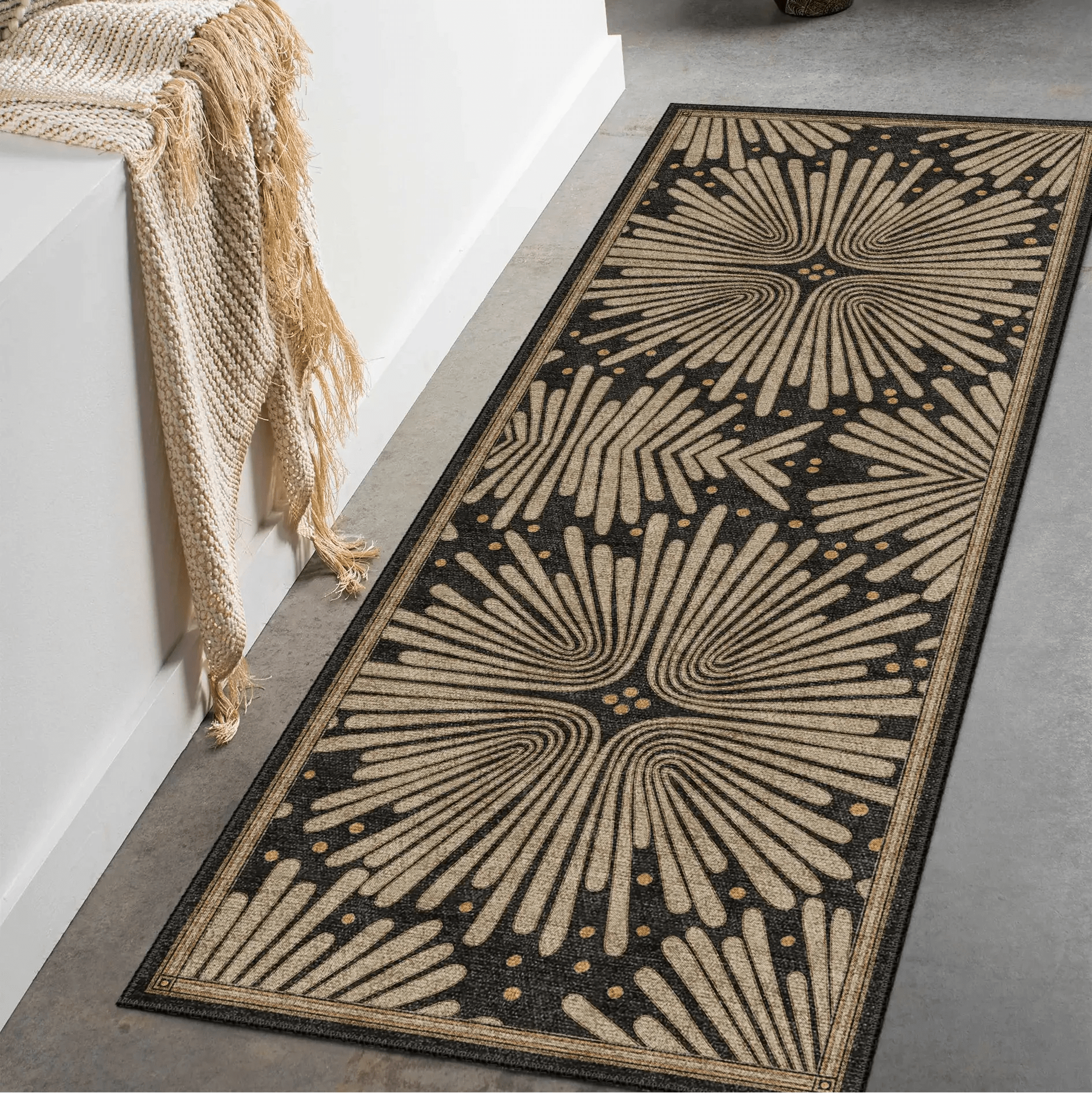 Retro Charcoal Rug - Aladdinrugs