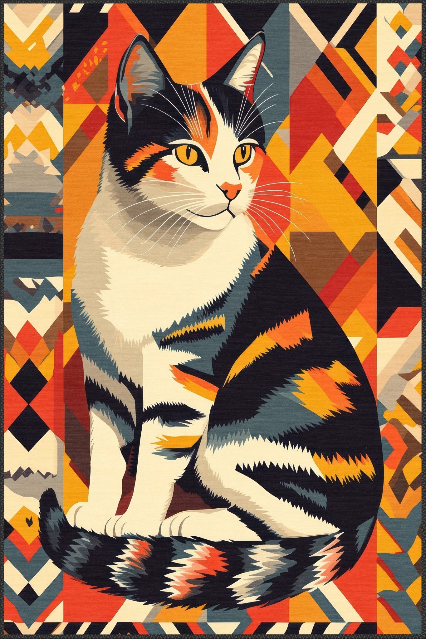 Abstract Cat Rug - Aladdinrugs