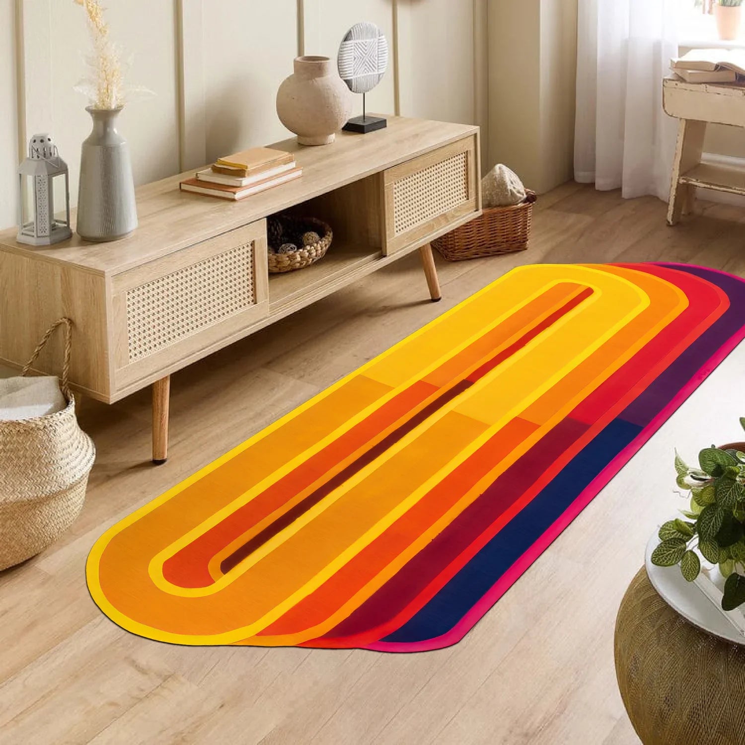 Retro Sunset Runner - Aladdinrugs