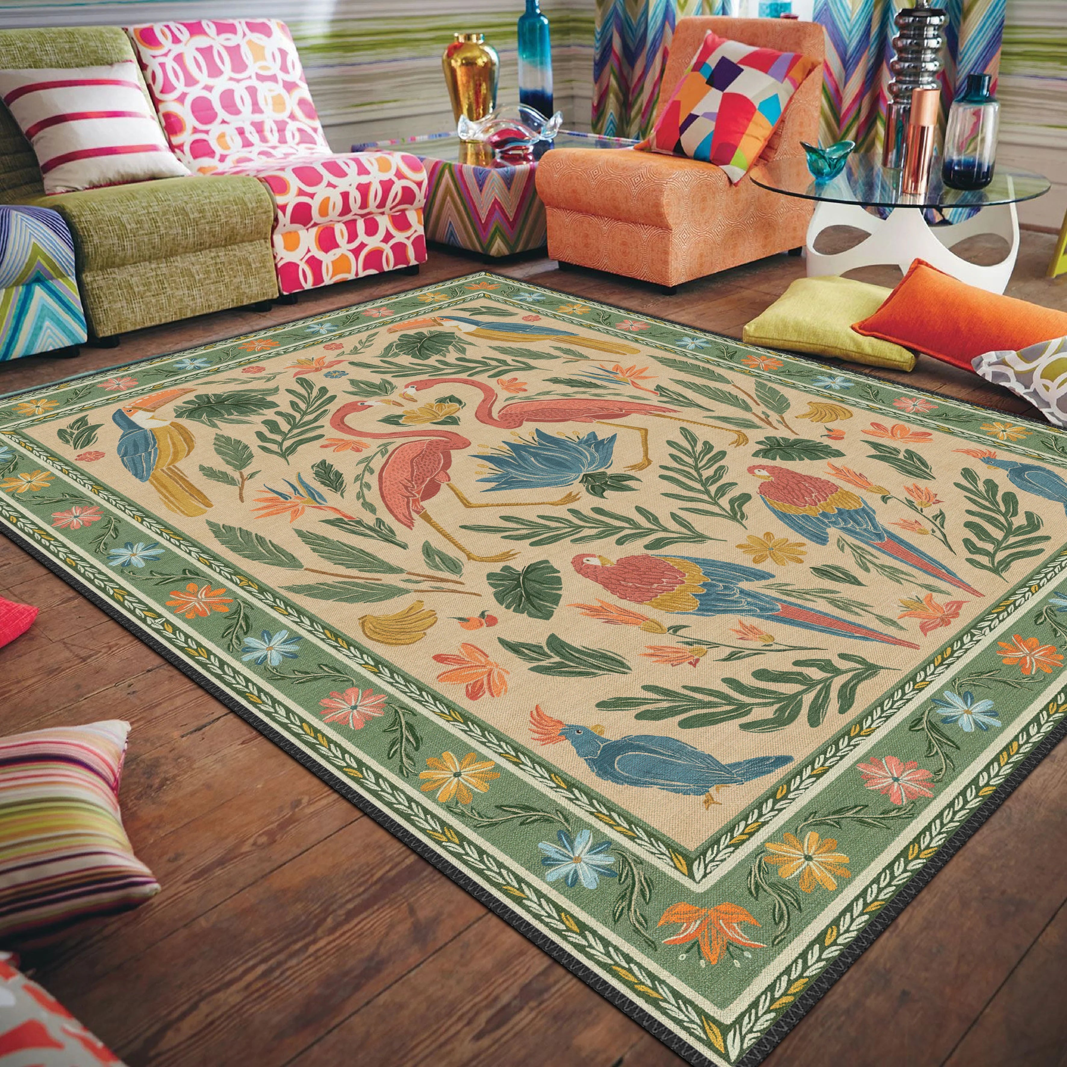 Vibrant Wildlife Rug - Aladdinrugs