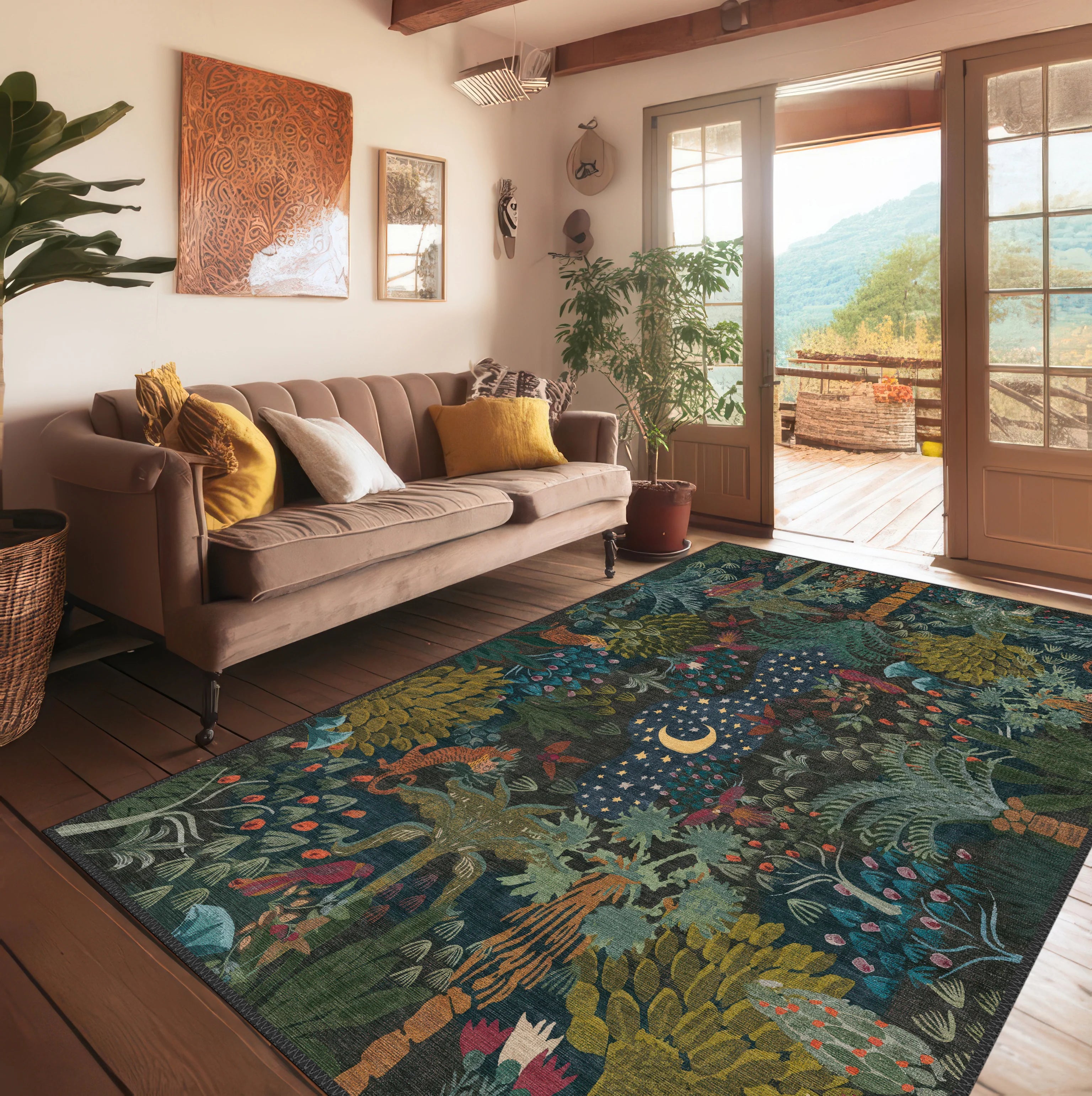 Whimsical Night Sky Rug - Aladdinrugs