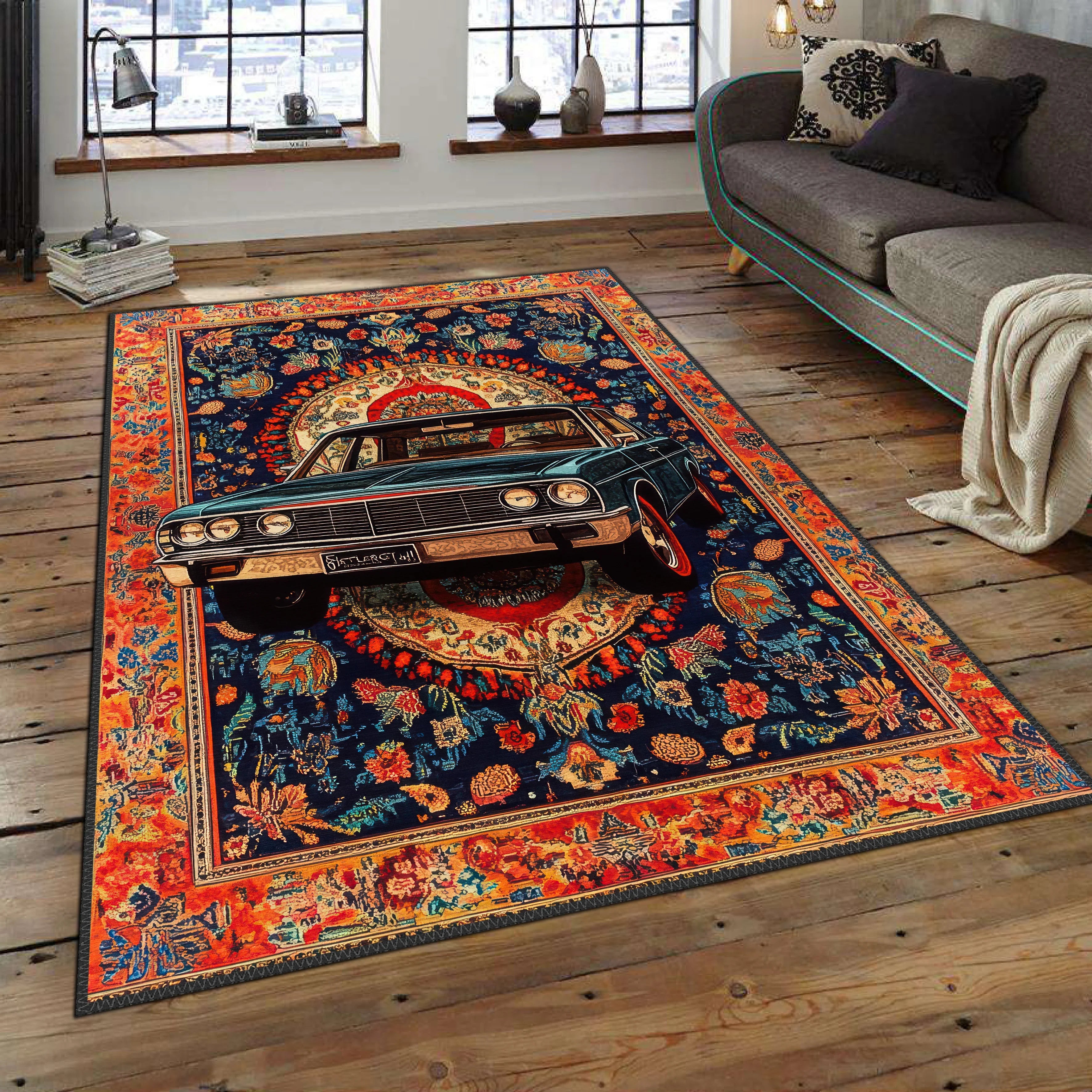 Classic Car Lovers Rug - Aladdinrugs