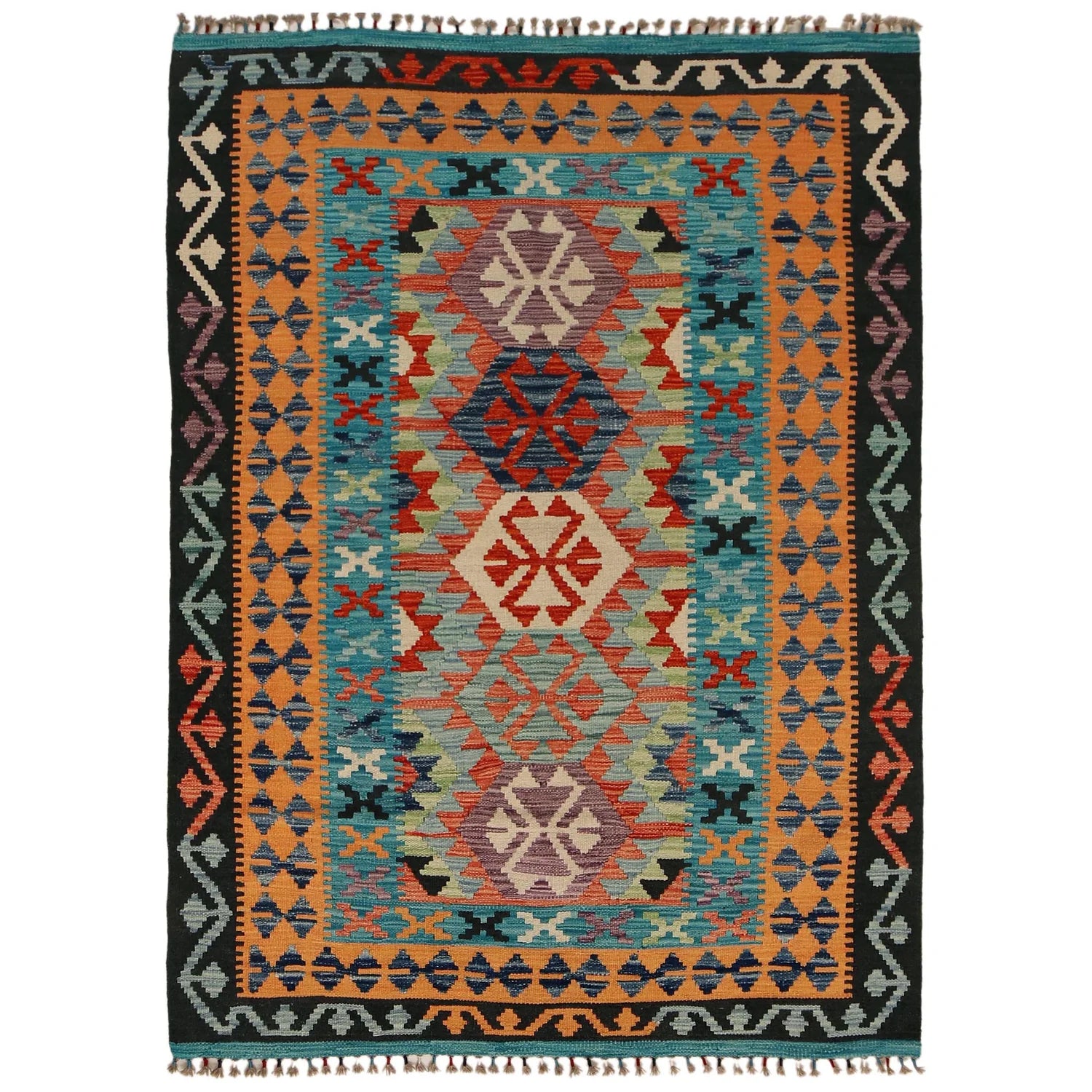 Handmade Vegetable Kilim 126 x 176 cm - No. P34927
