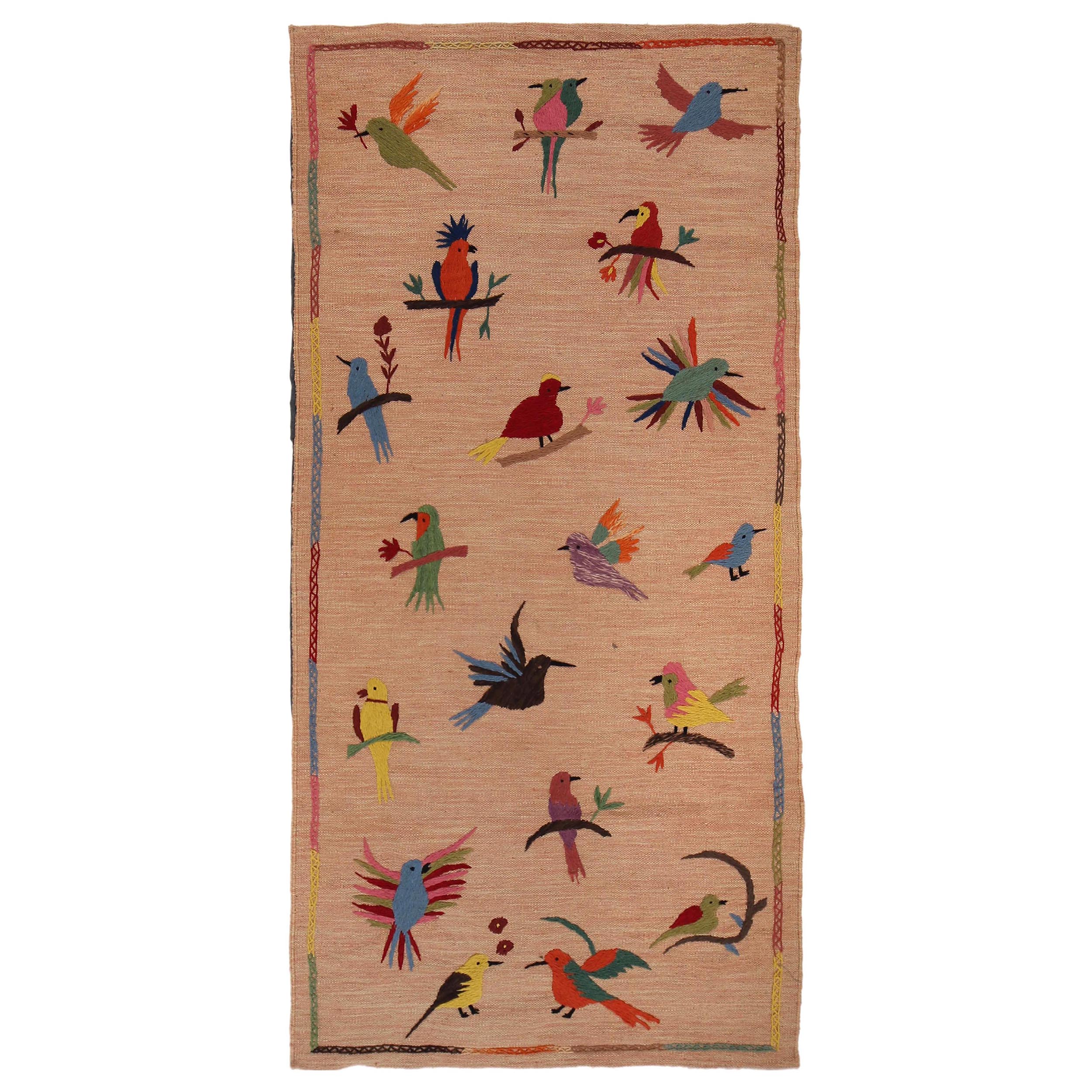 Embroidered Kilim Runner Rug 98x209 cm Carpet ID P35159