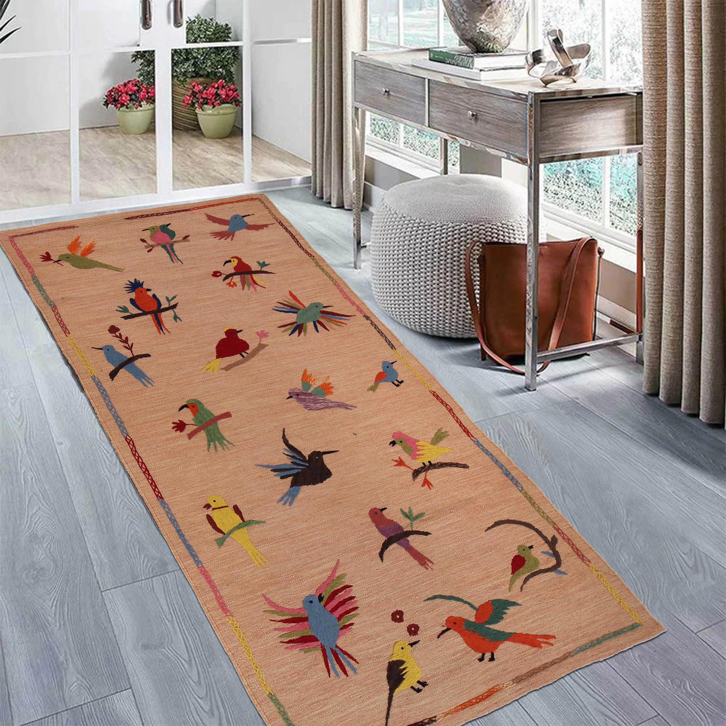 Embroidered Kilim Runner Rug 98x209 cm Carpet ID P35159