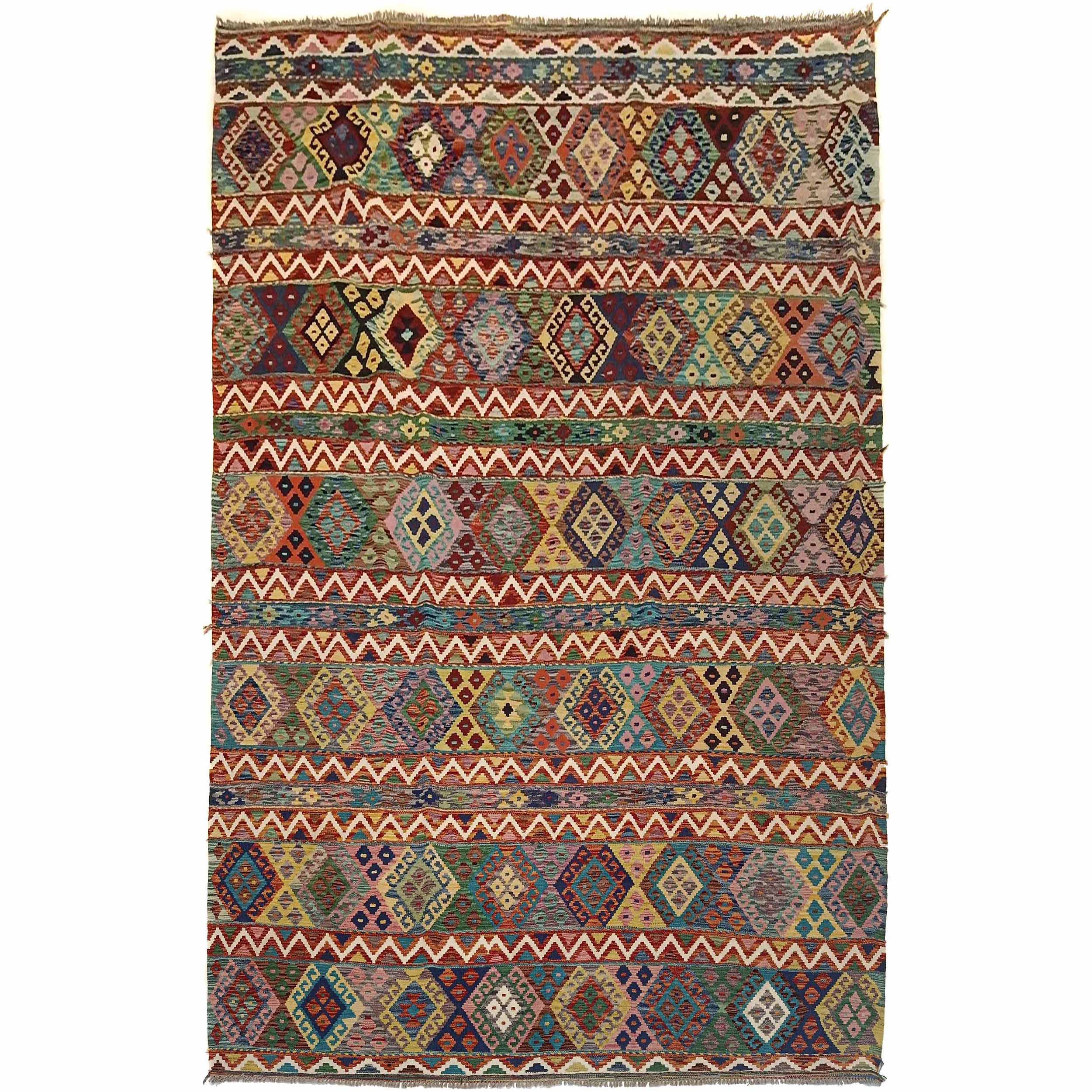 Handmade Vegetable Kilim 8' 2 x 11' 2 (ft) - No. P35384