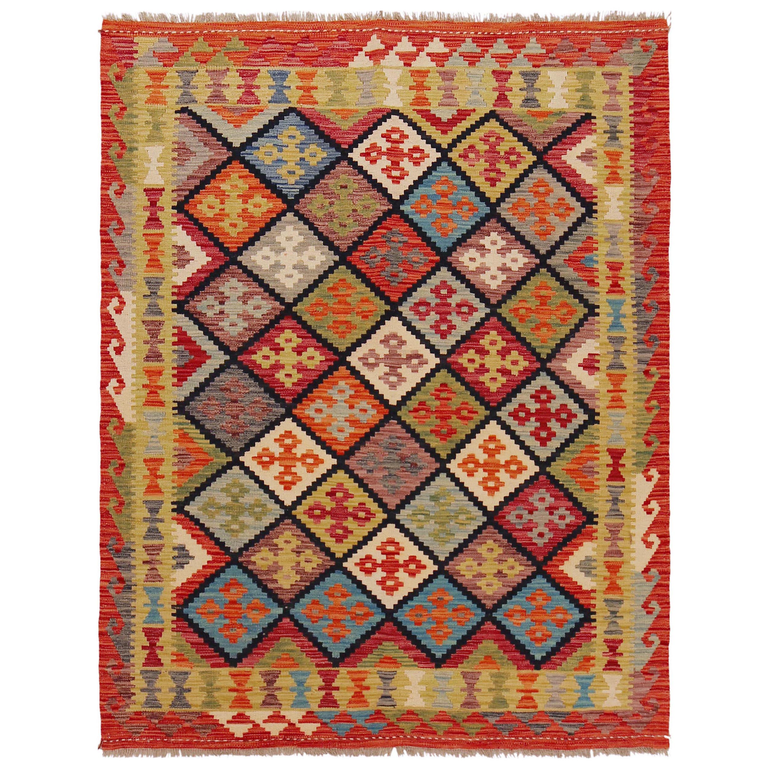 Handmade Wool Area Rug 150 x 192 (cm) (ID 36097)