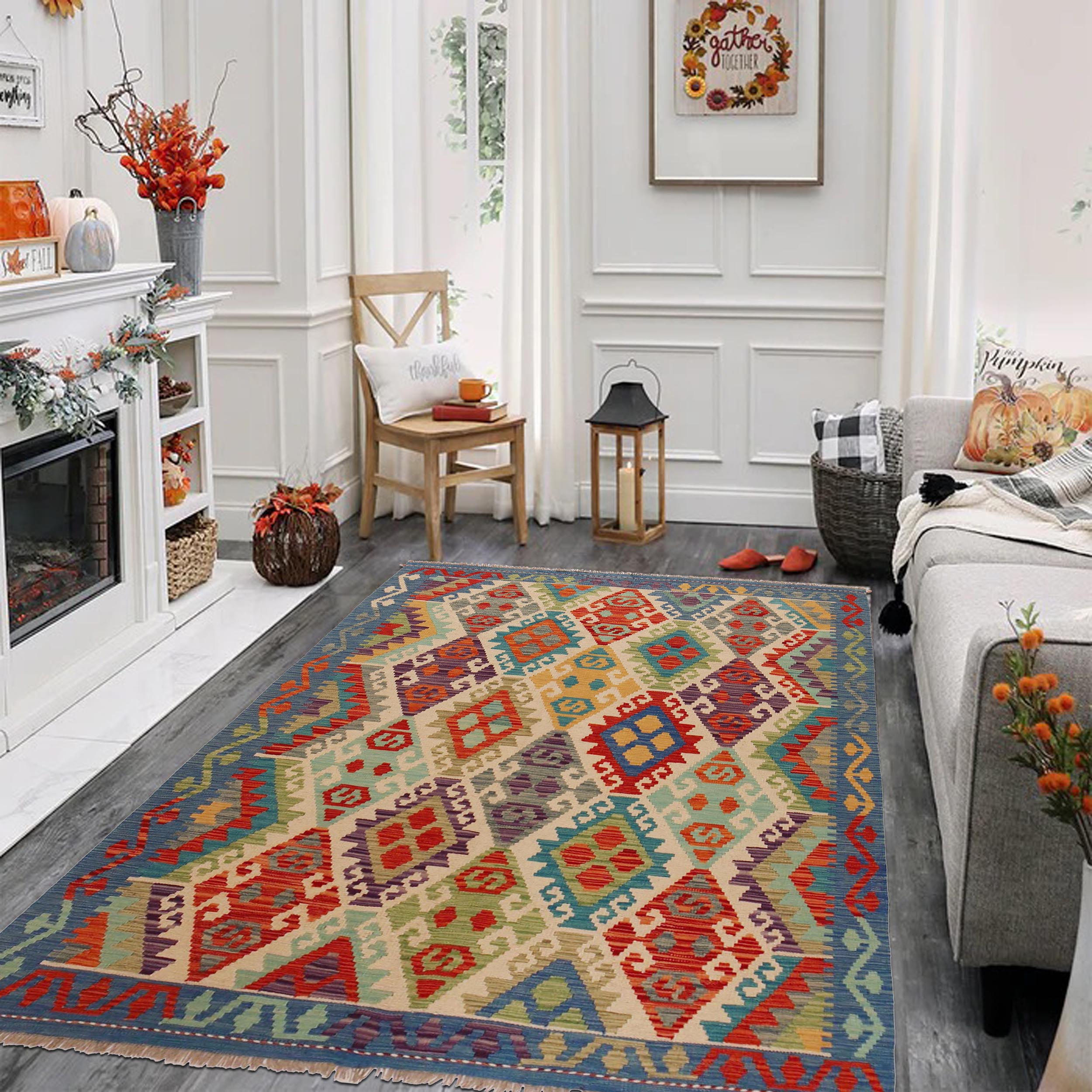 Handmade Wool Kilim Rug 59.8 x 81.1 in (ID P36099)