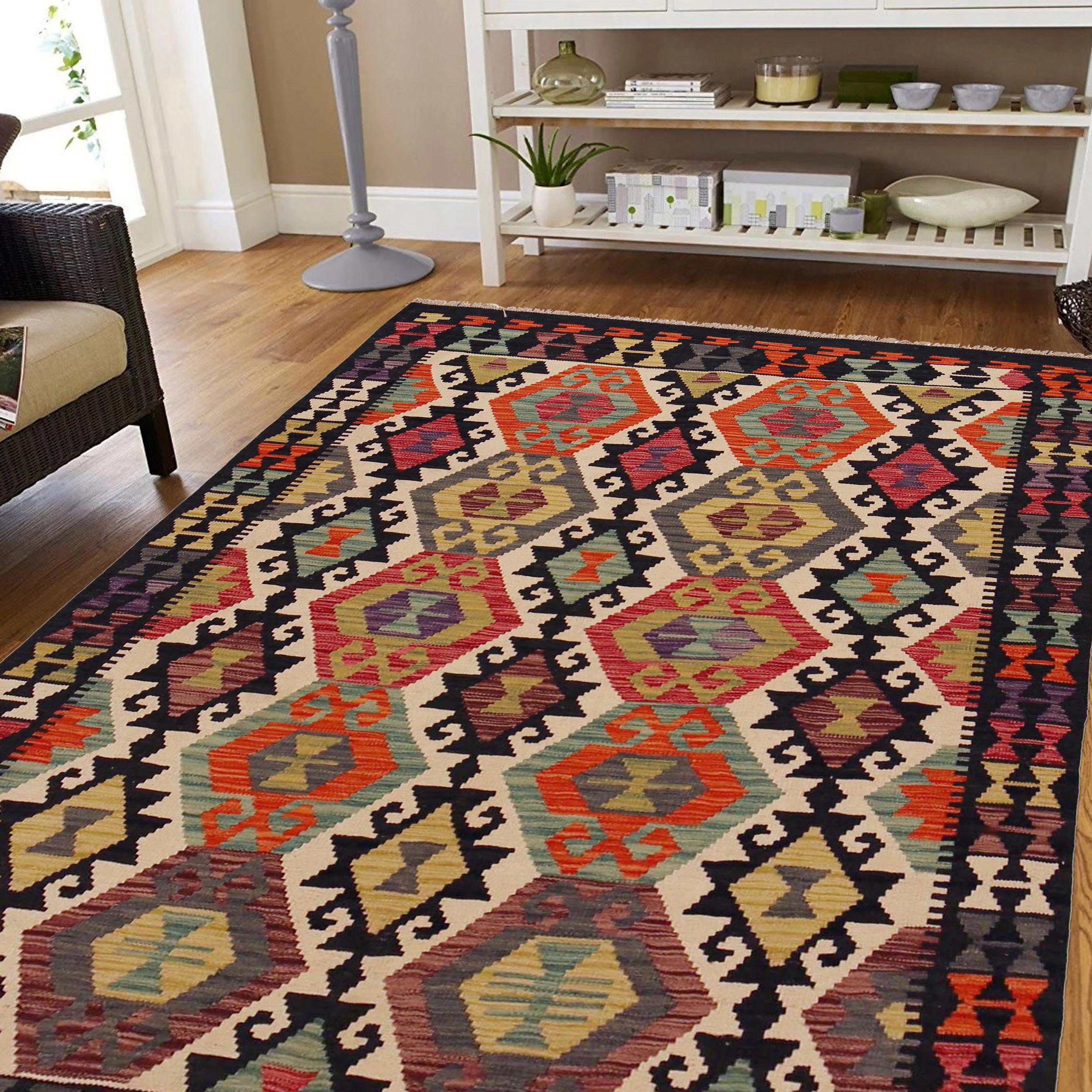 Handmade Premium Wool Area Rug 154 x 193 cm (ID P36103)