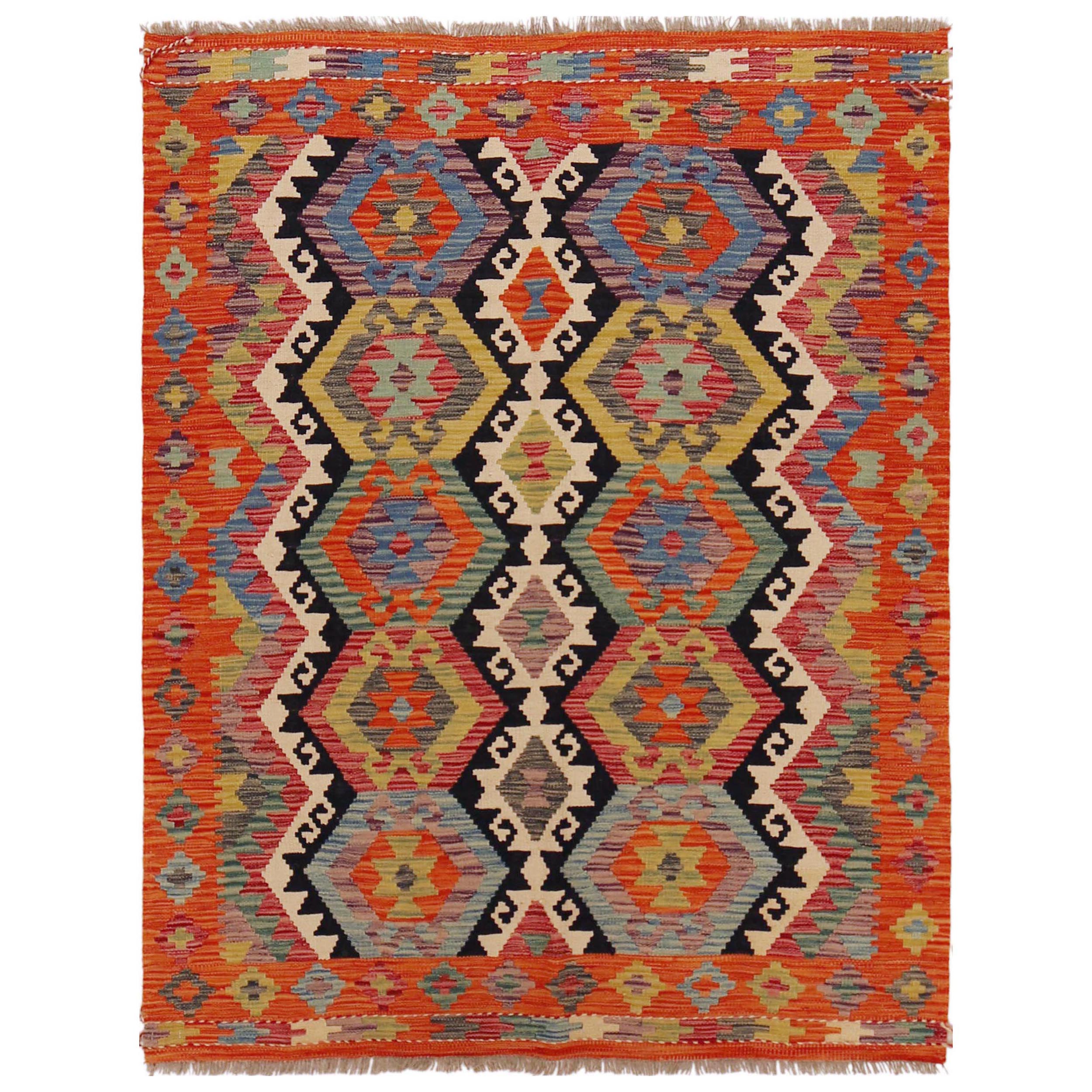 Handmade Wool Area Rug 130 x 166 cm (ID P36112)