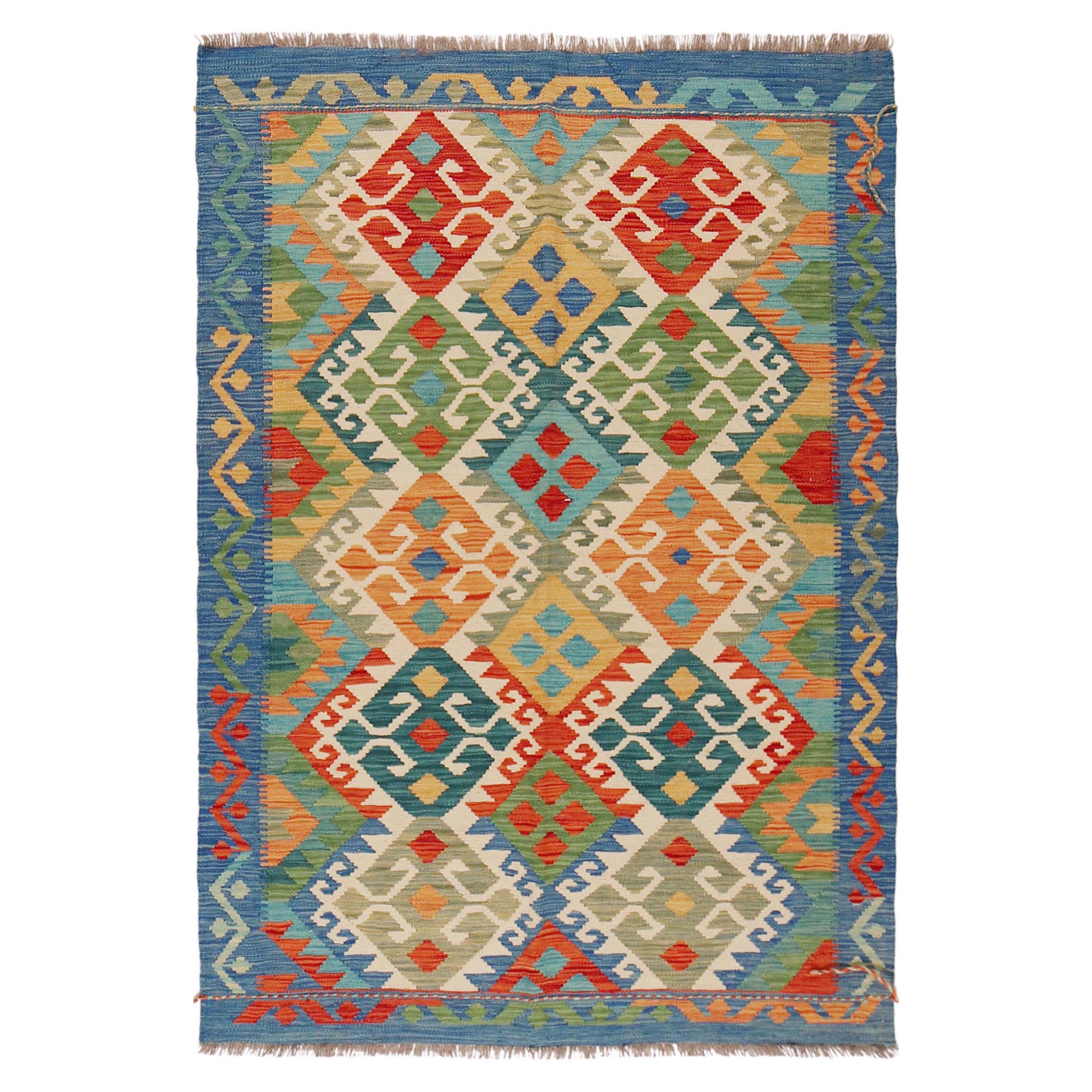 Handmade Wool Kilim Rug 122 x 177 cm (ID P36117)