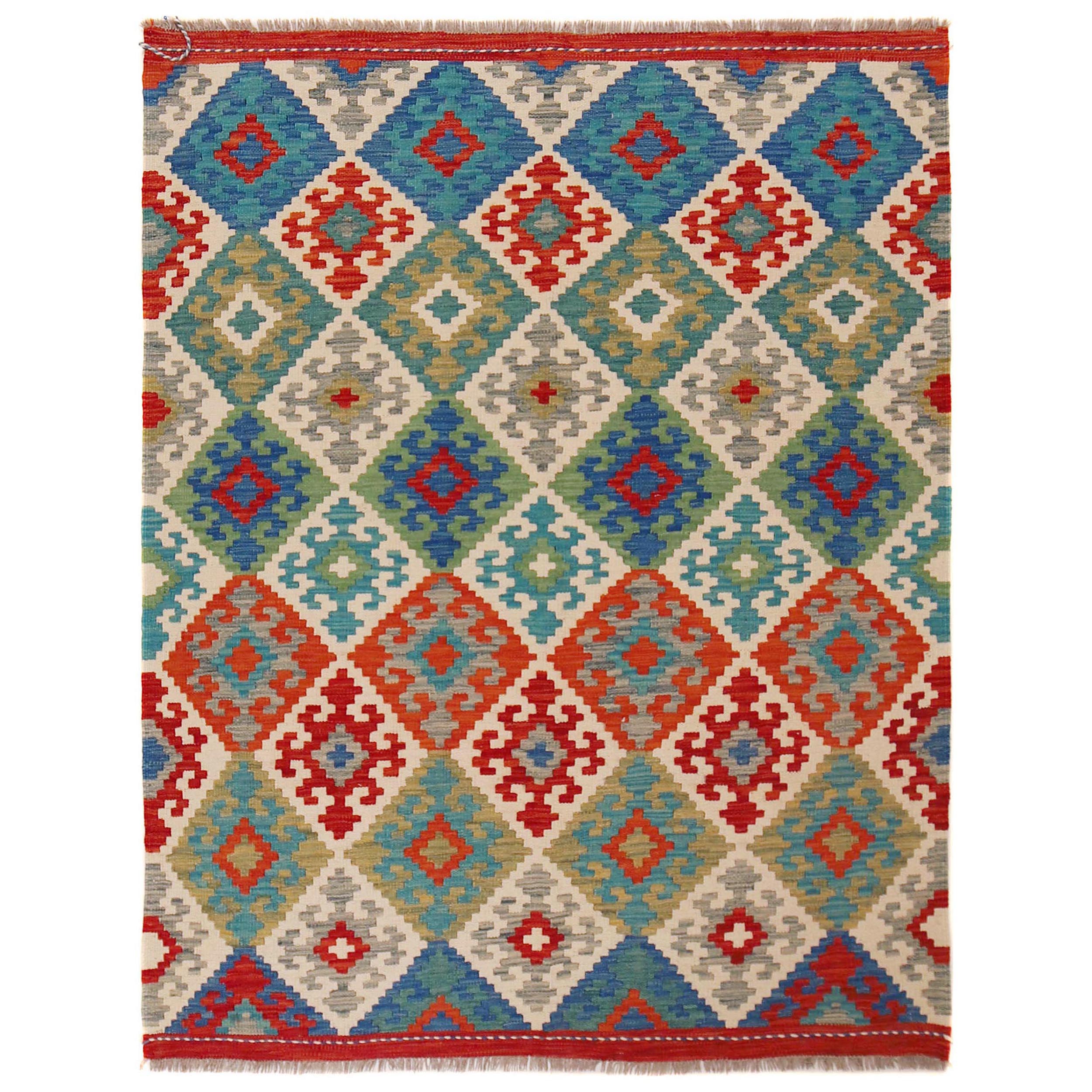 Handmade Wool Kilim Rug 132 x 169 cm (ID P36118)