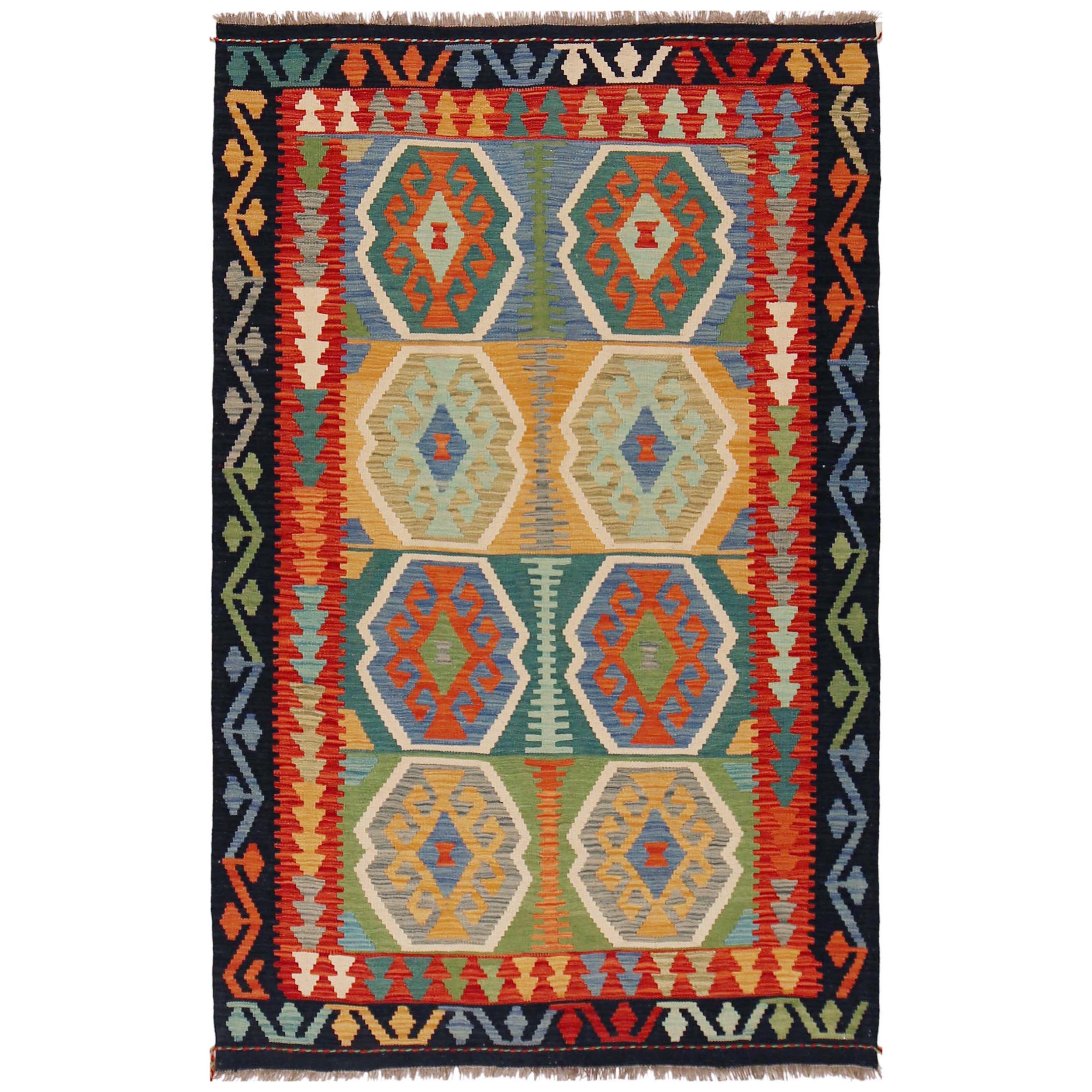 Handmade Wool Kilim Rug 120 x 195 cm (ID 36123)