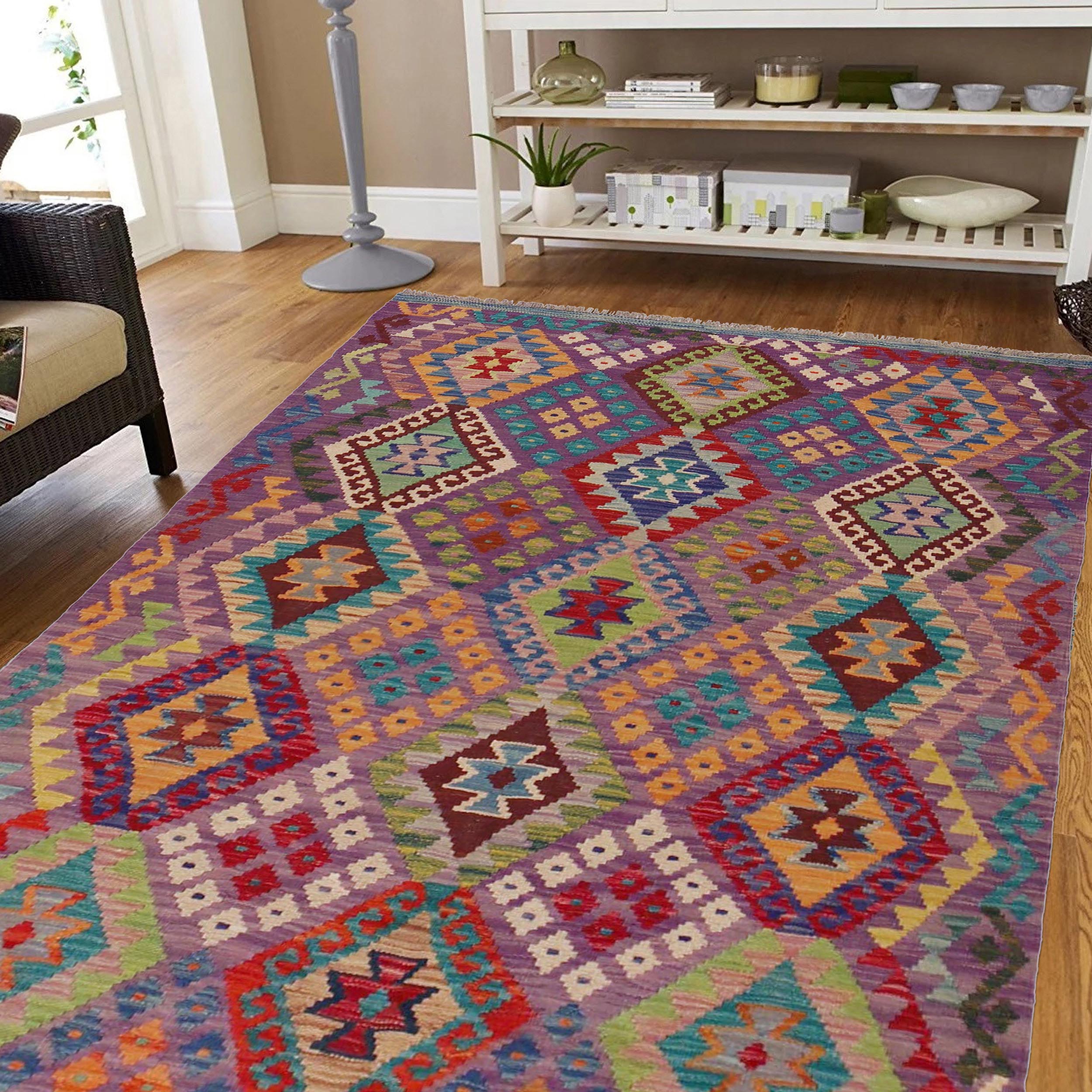 Handmade Wool Kilim Area Rug Premium Flatweave 49x70 (ID P36126)