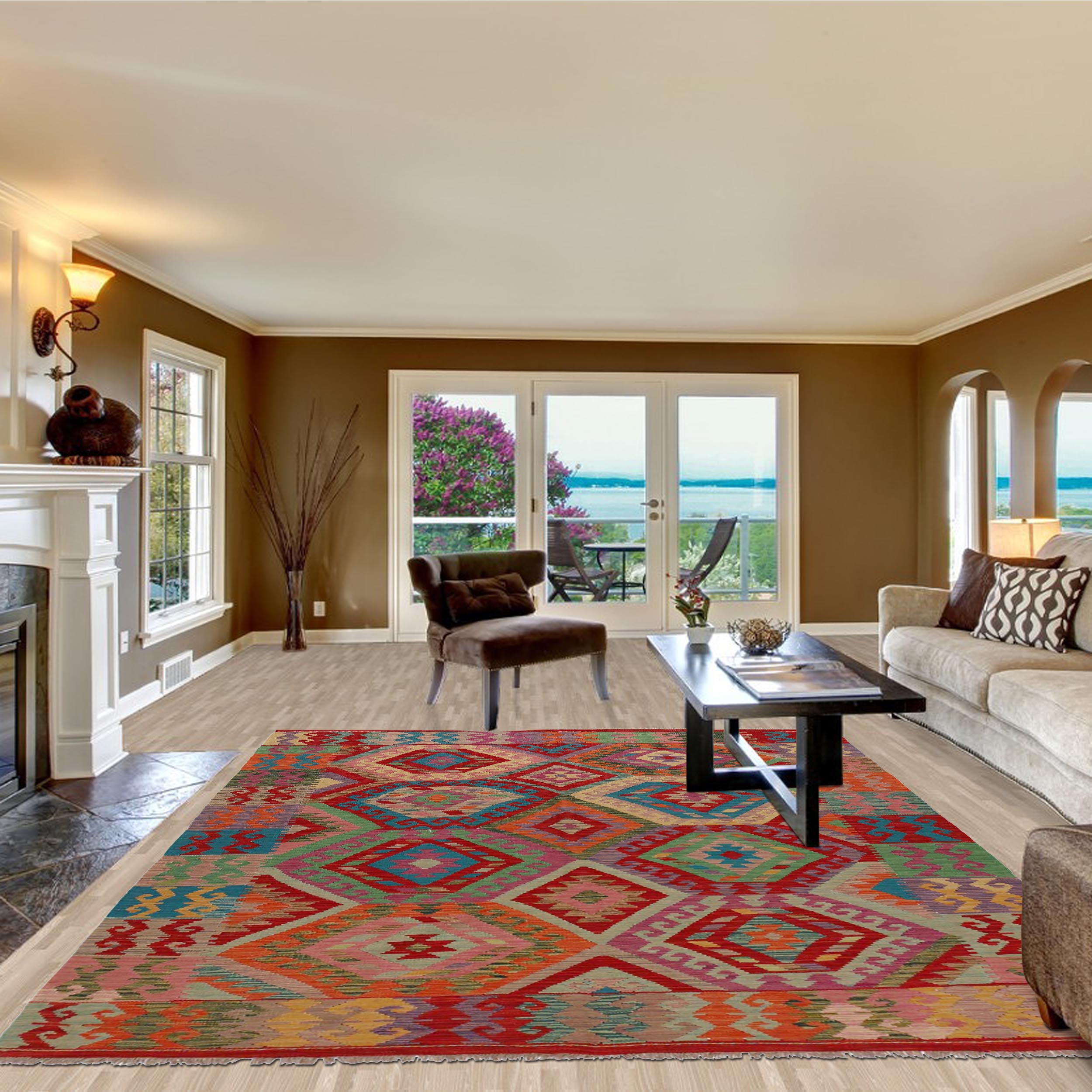 Handmade Wool Area Rug 172 x 247 cm (ID P36146)