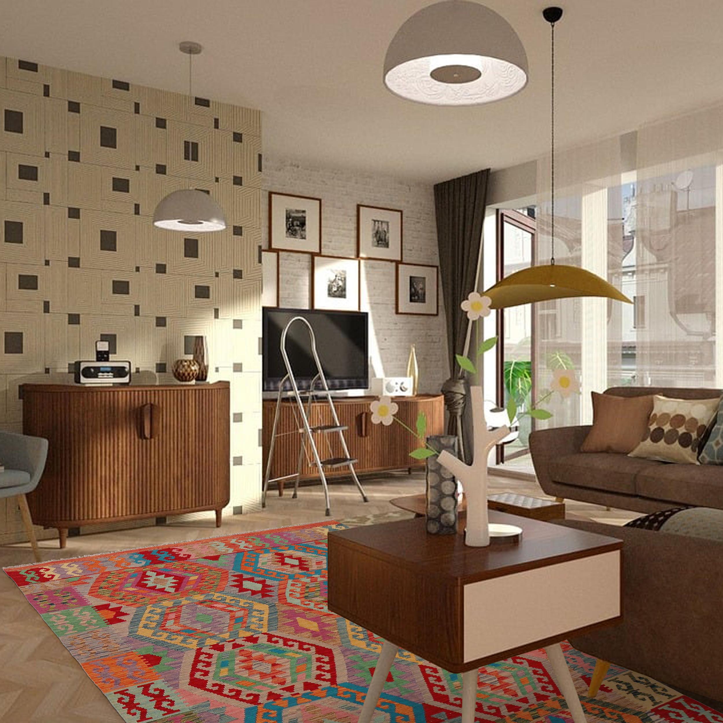 Handmade Wool Kilim Rug 179 x 247 cm (ID P36147)