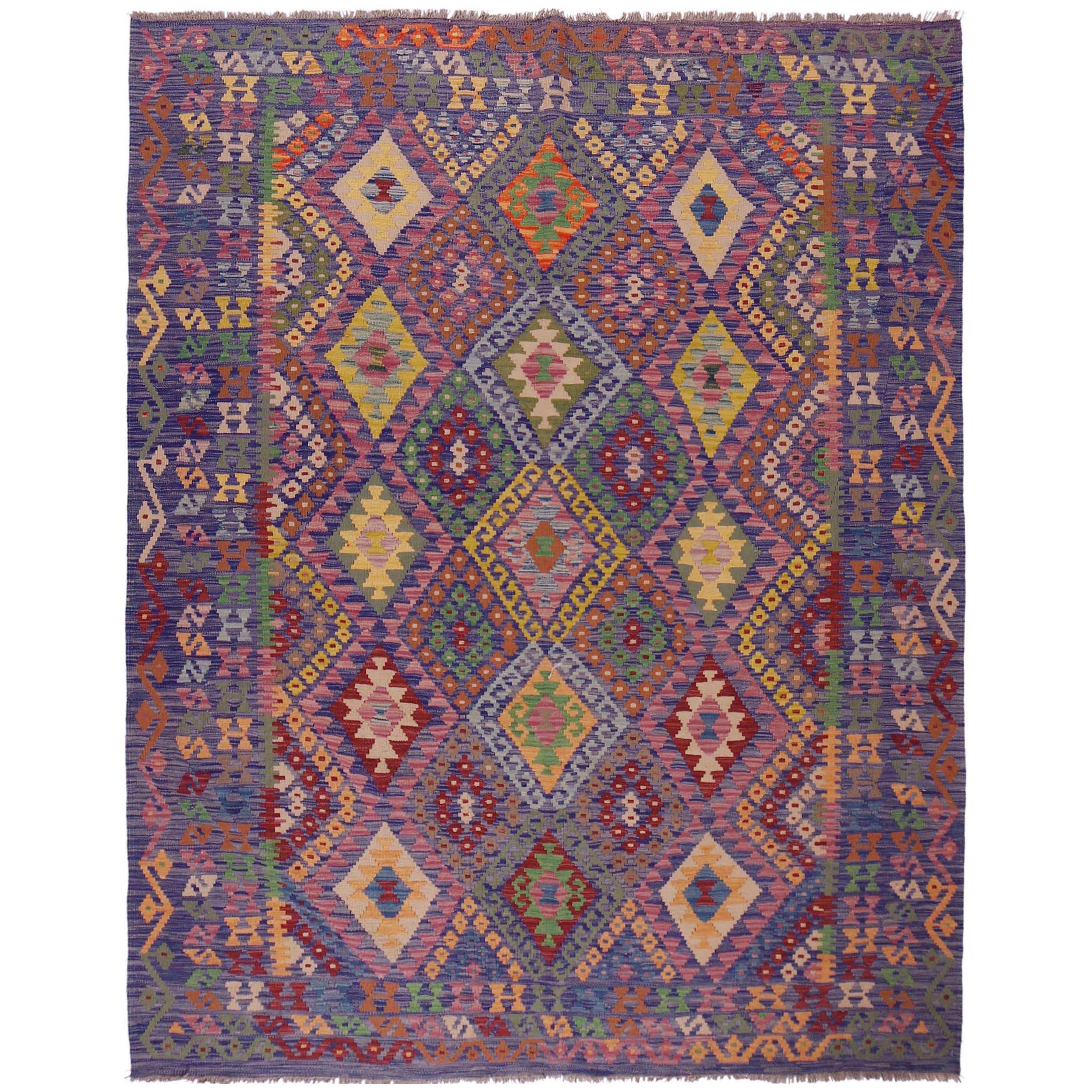 Handmade Wool Kilim Rug 185 x 238 (cm) (ID P36149)