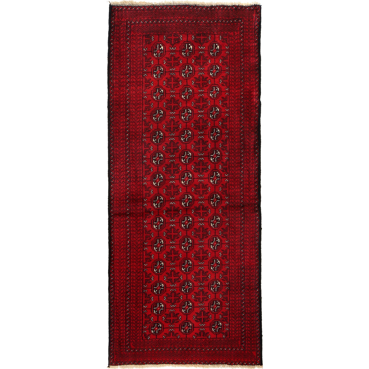Handmade Bokhara Wool Runner Area Rug 30.7x72.0in (ID R23735)