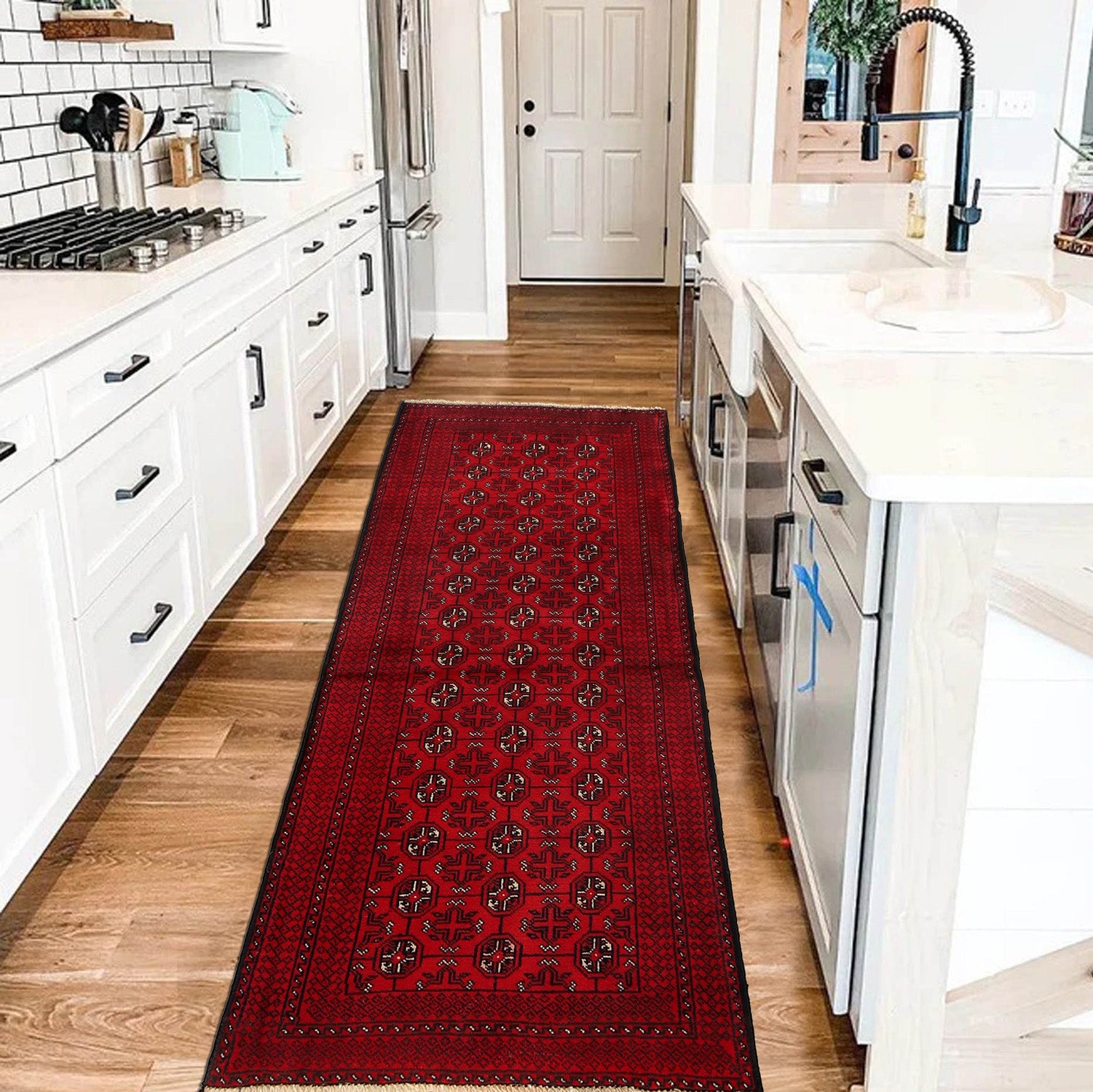 Handmade Bokhara Wool Runner Area Rug 30.7x72.0in (ID R23735)