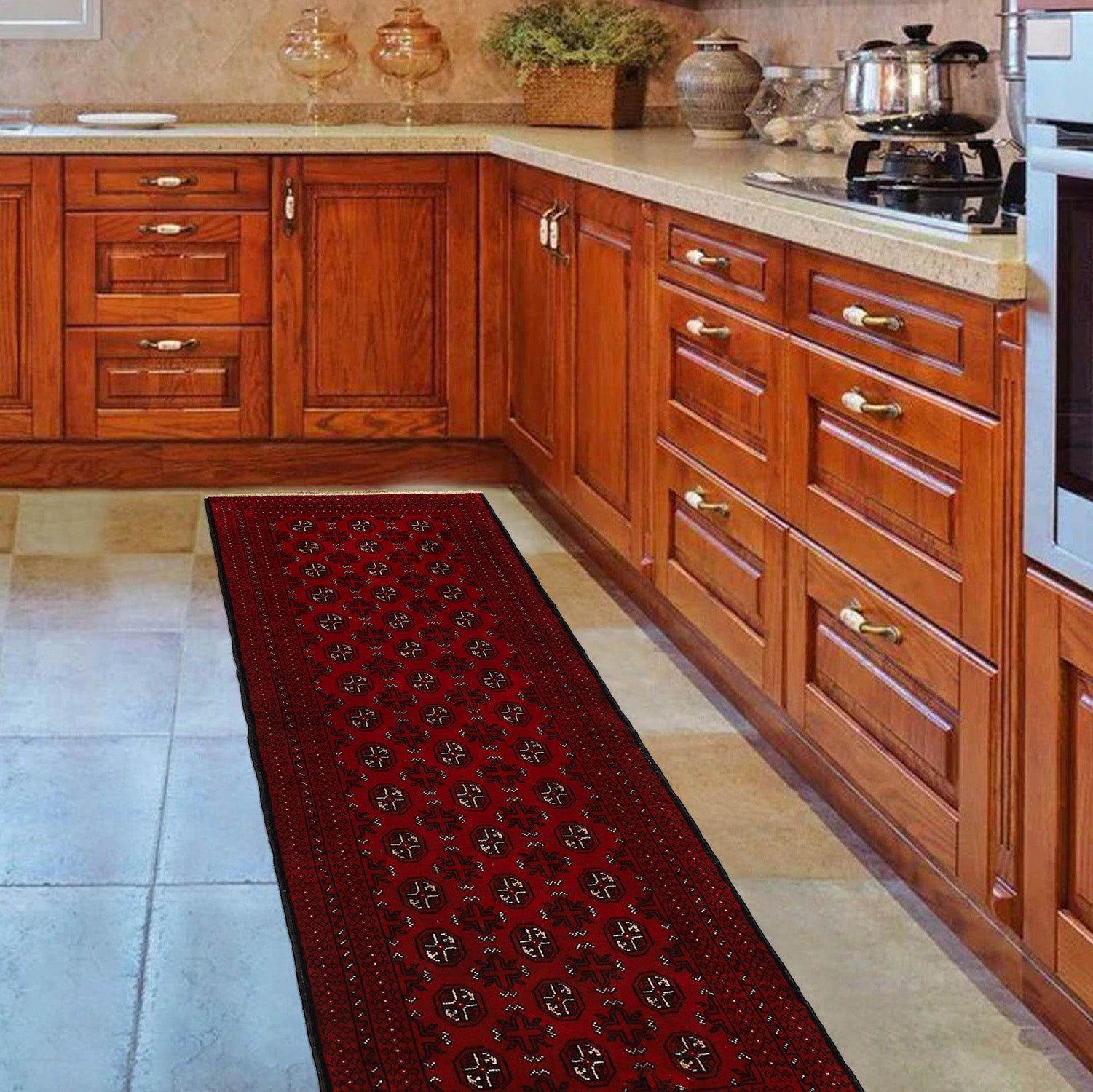 Handmade Bokhara Wool Runner 80 x 191 cm (ID 24134)